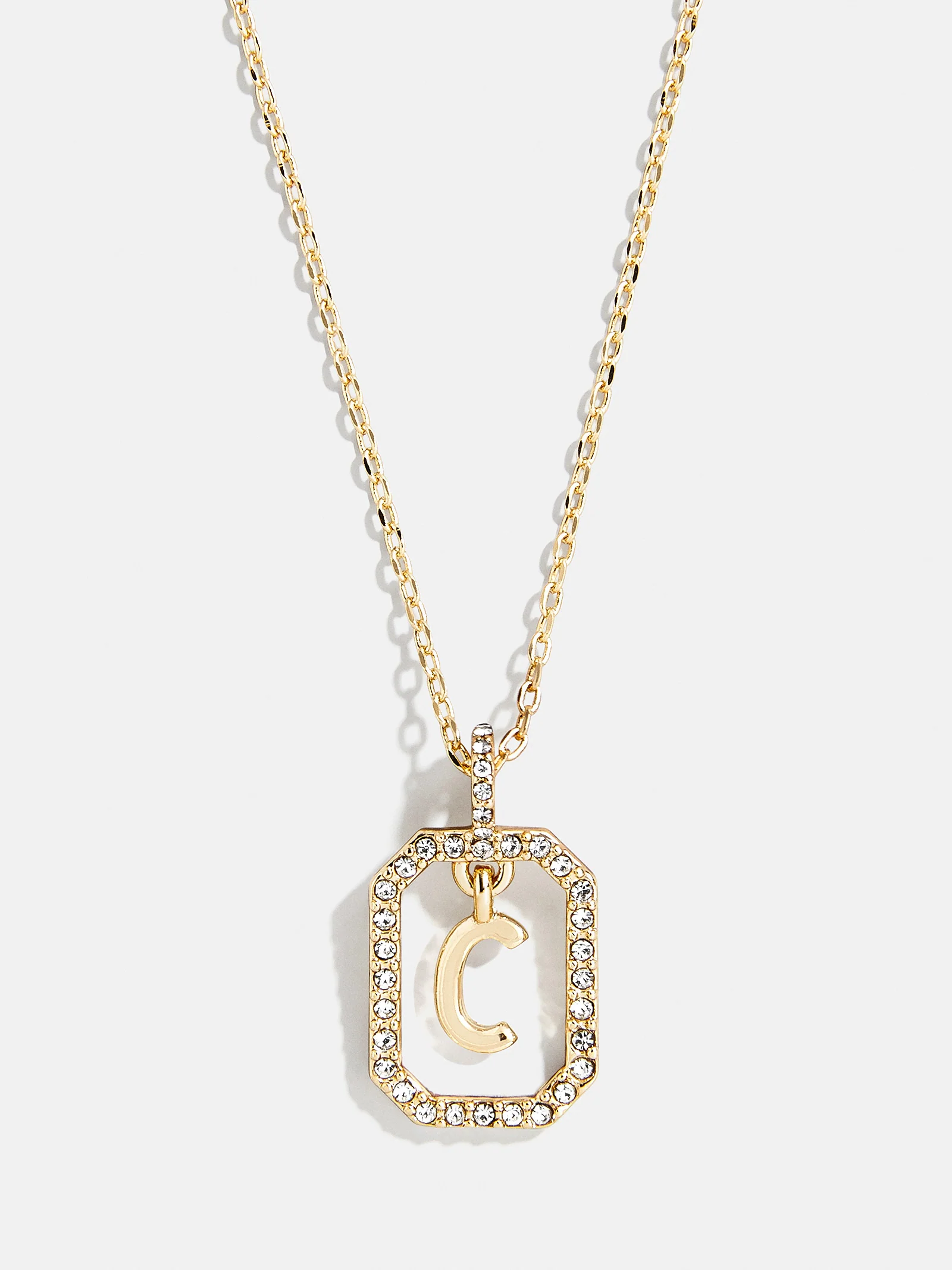 Alicia Initial Necklace - Gold/Pavé