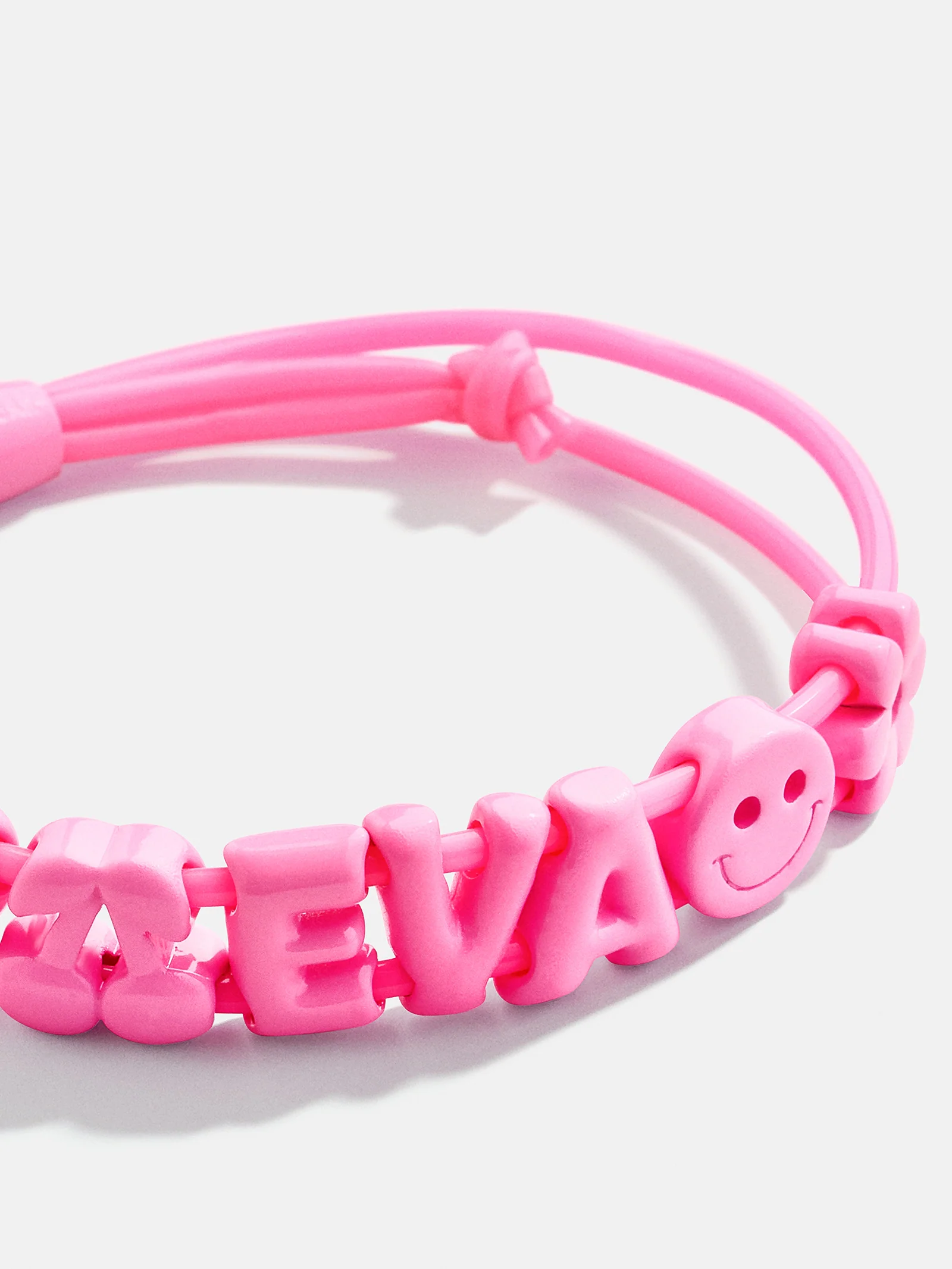 Kids' Say It All Custom Slider Bracelet - Hot Pink
