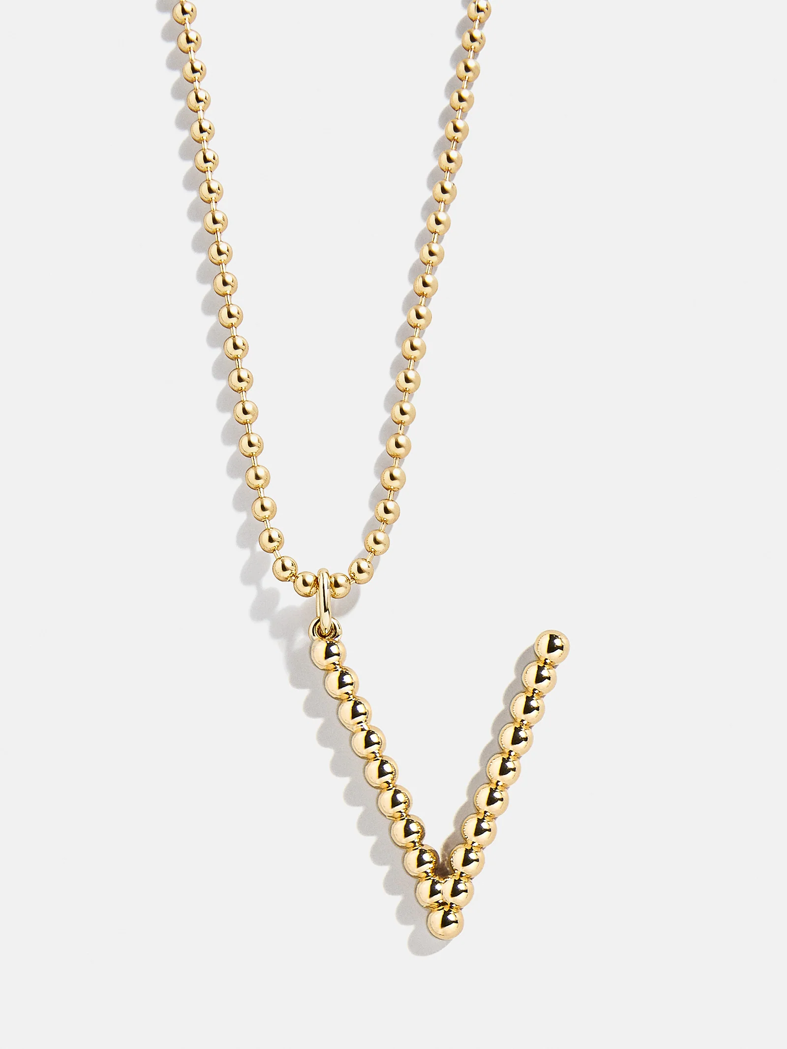Oversized Initial Pisa Necklace - Gold