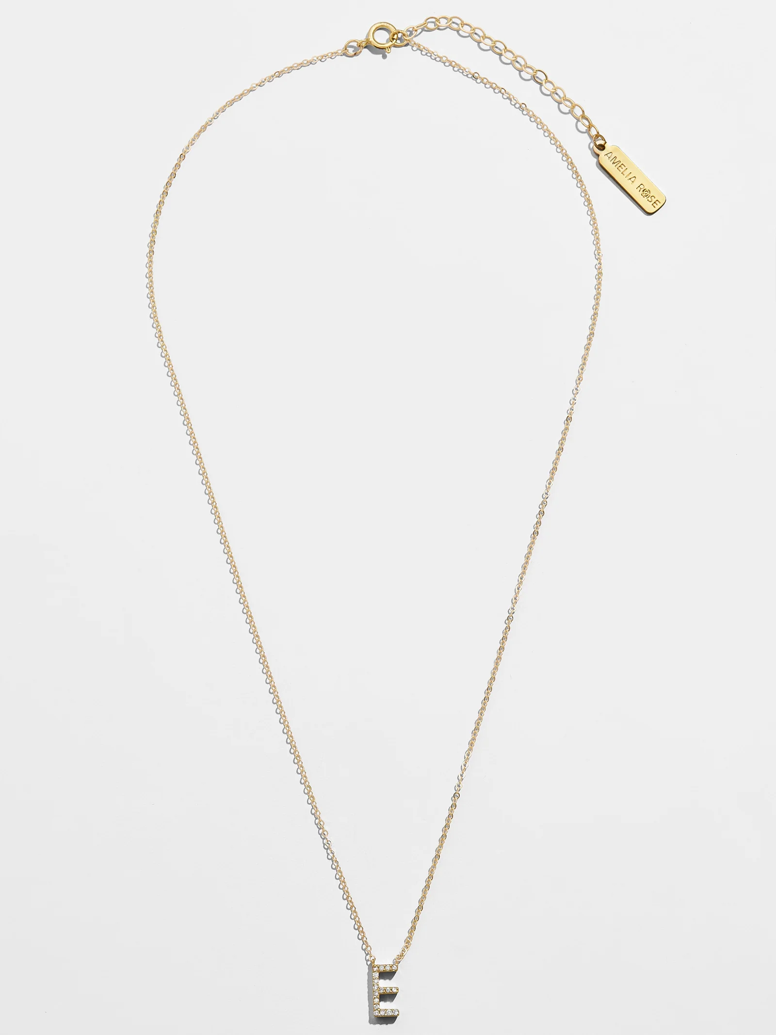 14K Gold Diamond Initial Necklace