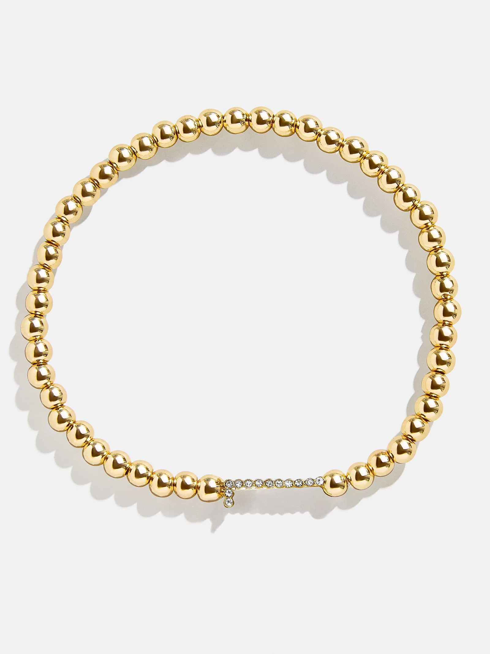 East West Initial Pisa Bracelet - Gold/Pavé