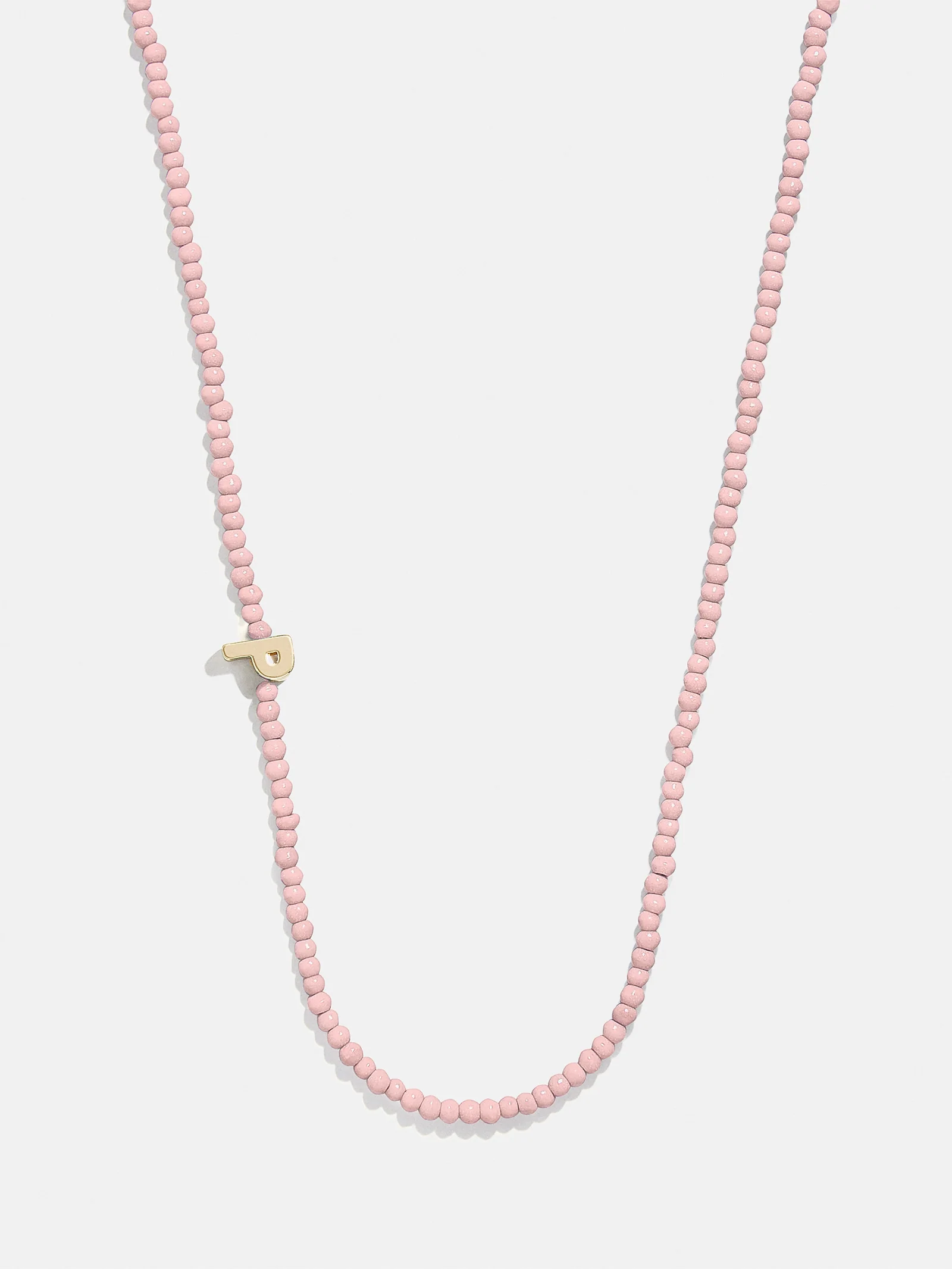 Rose Quartz Semi-Precious Initial Necklace - Rose Quartz