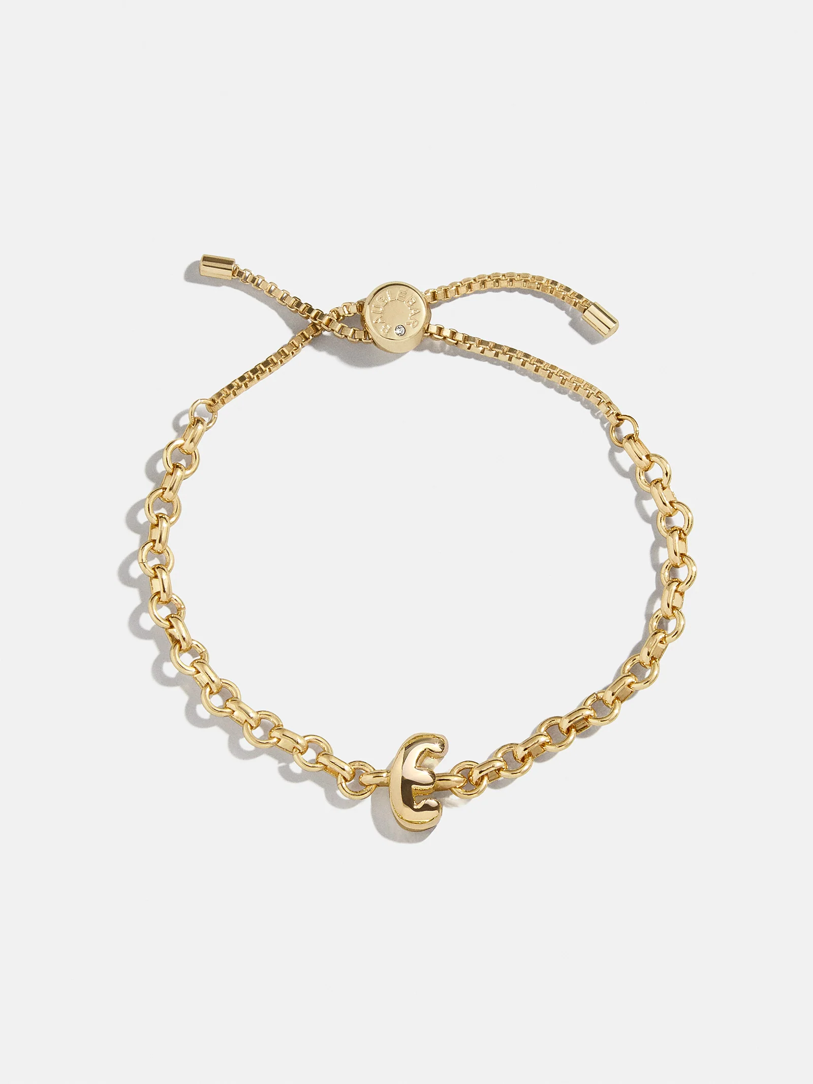 Chunky Bubble Initial Bracelet - Gold