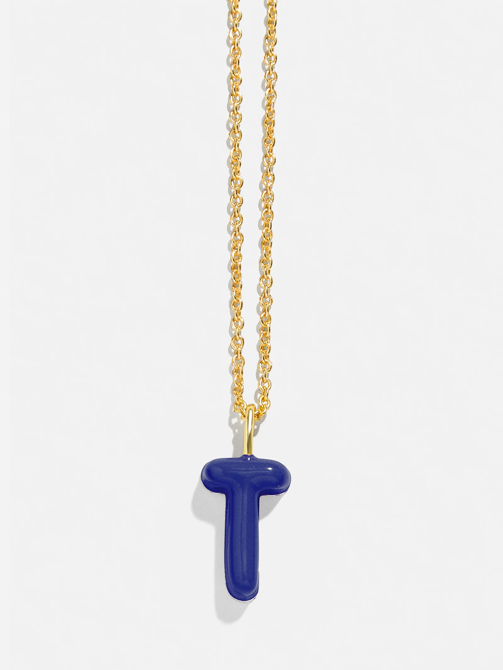 Mini Bubble Initial Necklace - Dark Blue