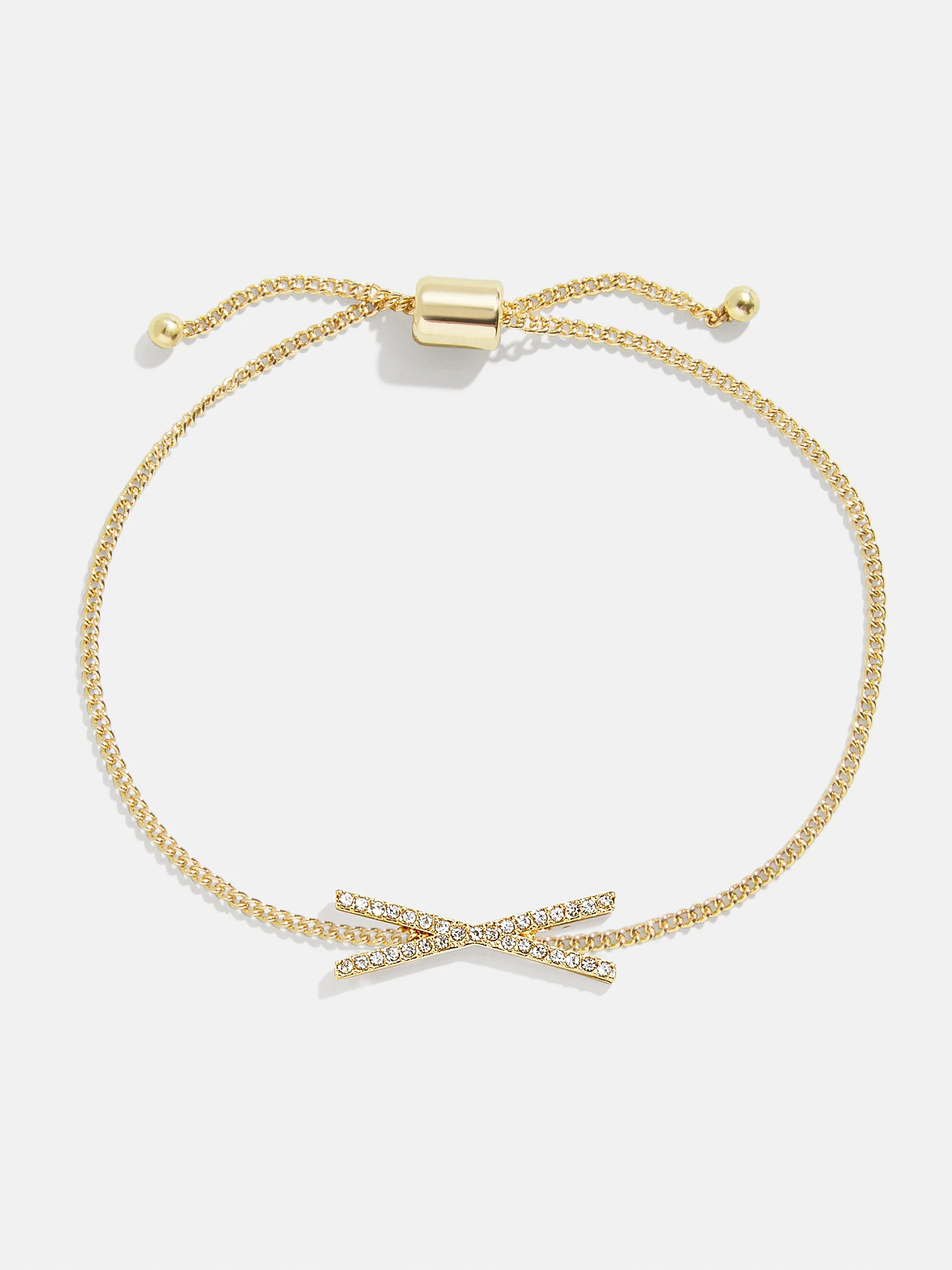 East West Initial Bracelet - Gold/Pavé
