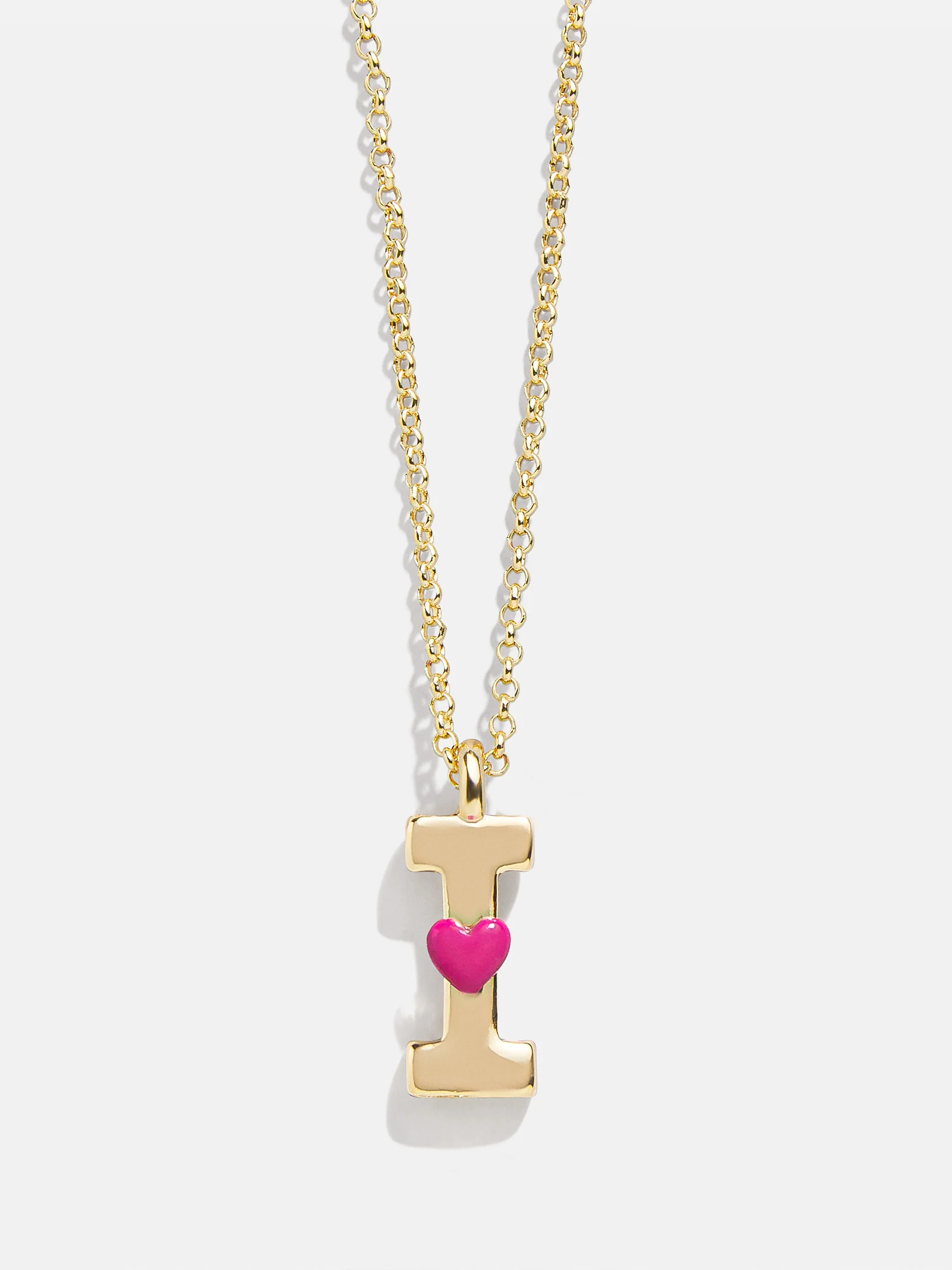Kids' Heart Initial Necklace - Gold