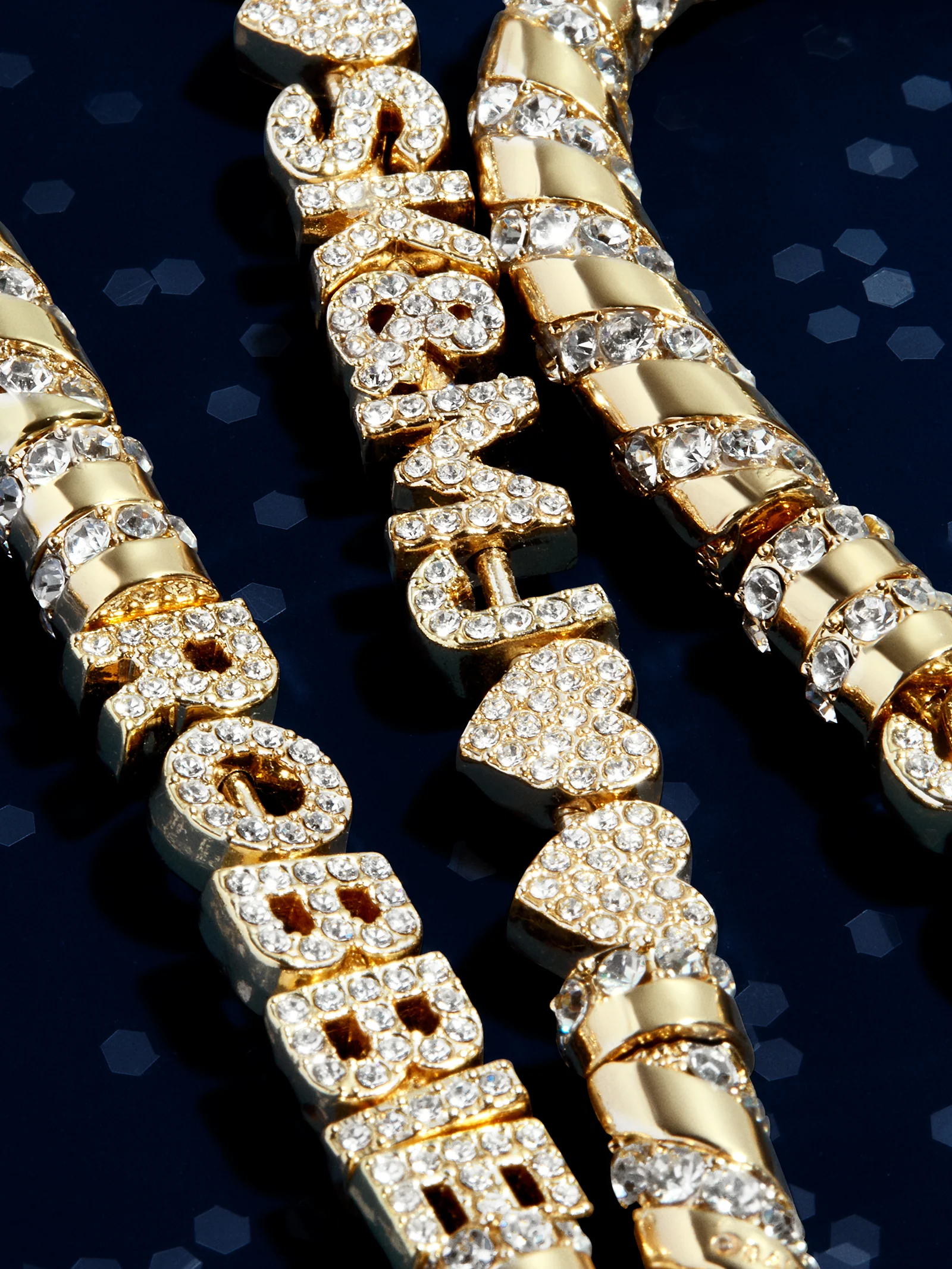 Sugar Coated Custom Ornament - Gold/Pavé