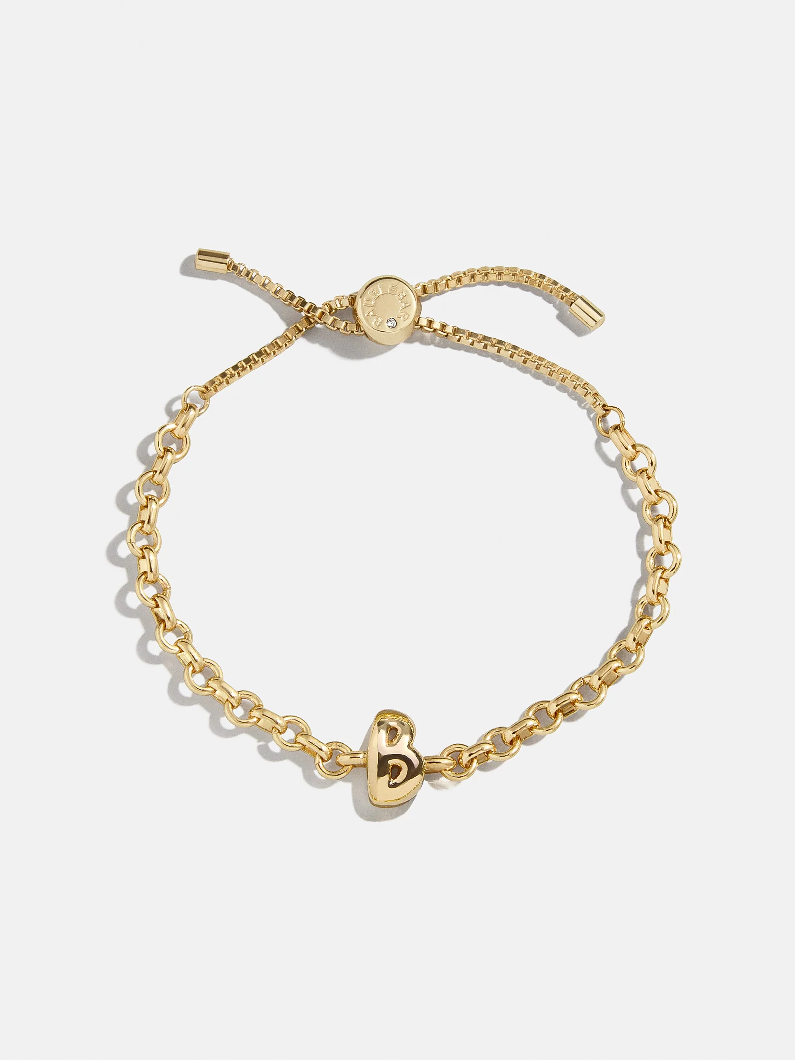 Chunky Bubble Initial Bracelet - Gold