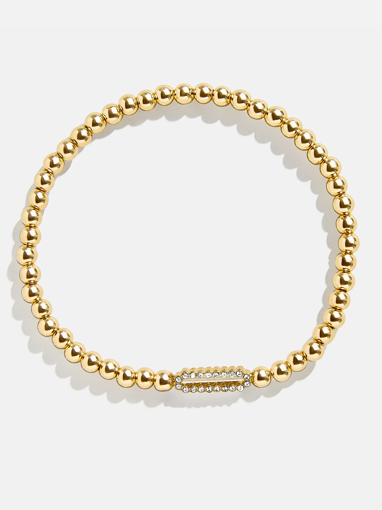 East West Initial Pisa Bracelet - Gold/Pavé