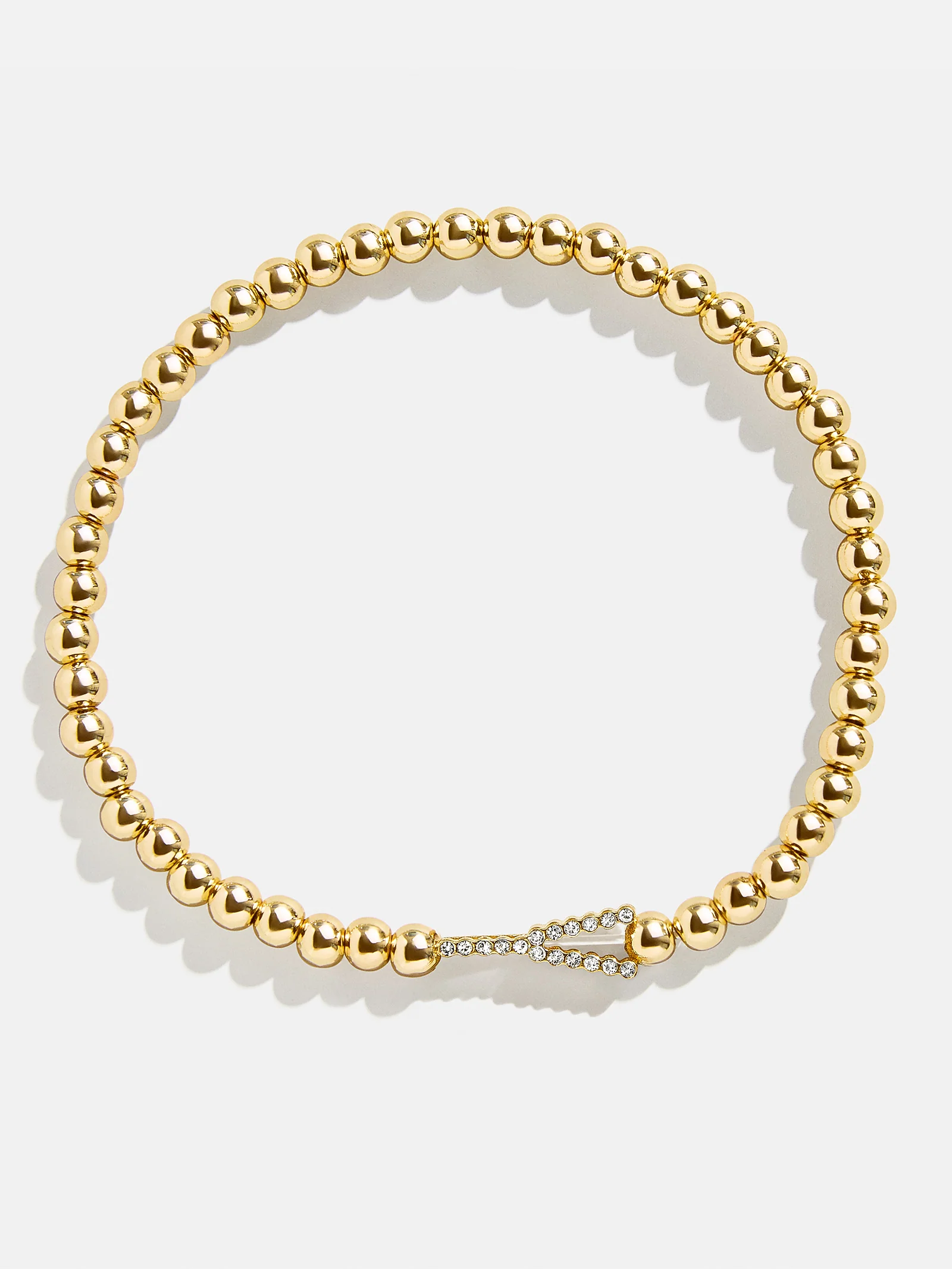 East West Initial Pisa Bracelet - Gold/Pavé