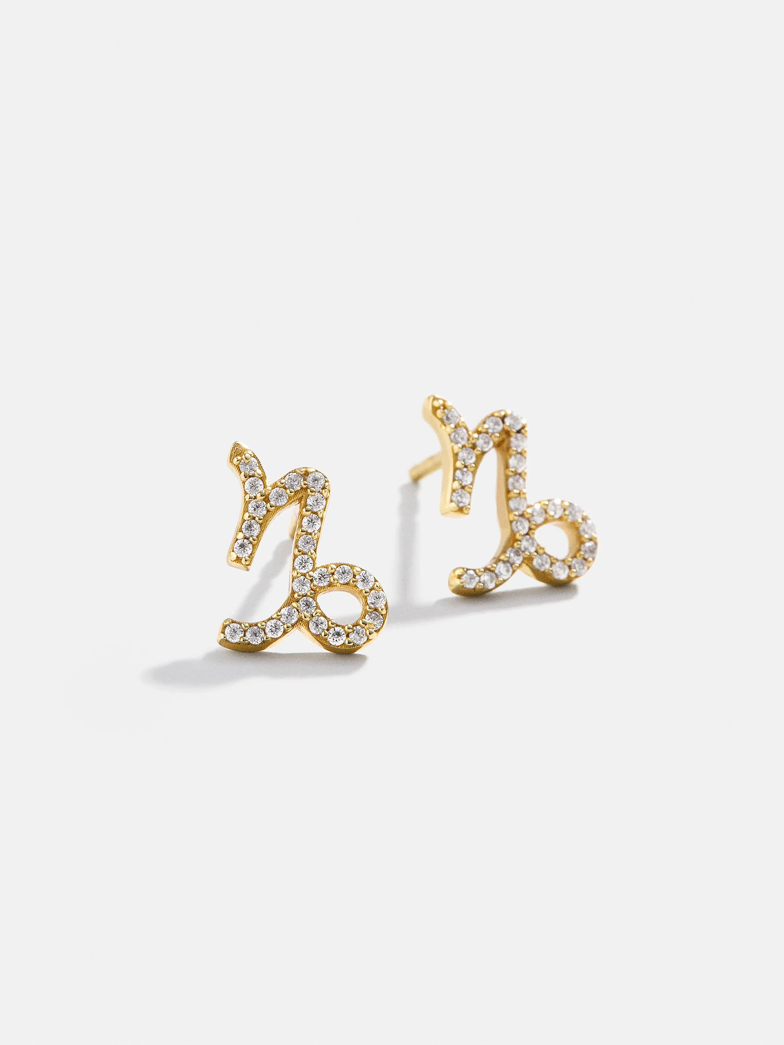 18K Gold Zodiac Earrings - 18K Gold Plated Sterling Silver. Pavé Cubic Zirconia Stones