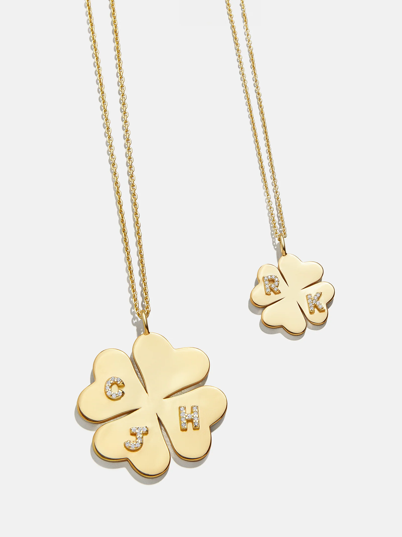 Clover 18K Gold Custom Pendant Necklace - 18K Gold Plated Sterling Silver
