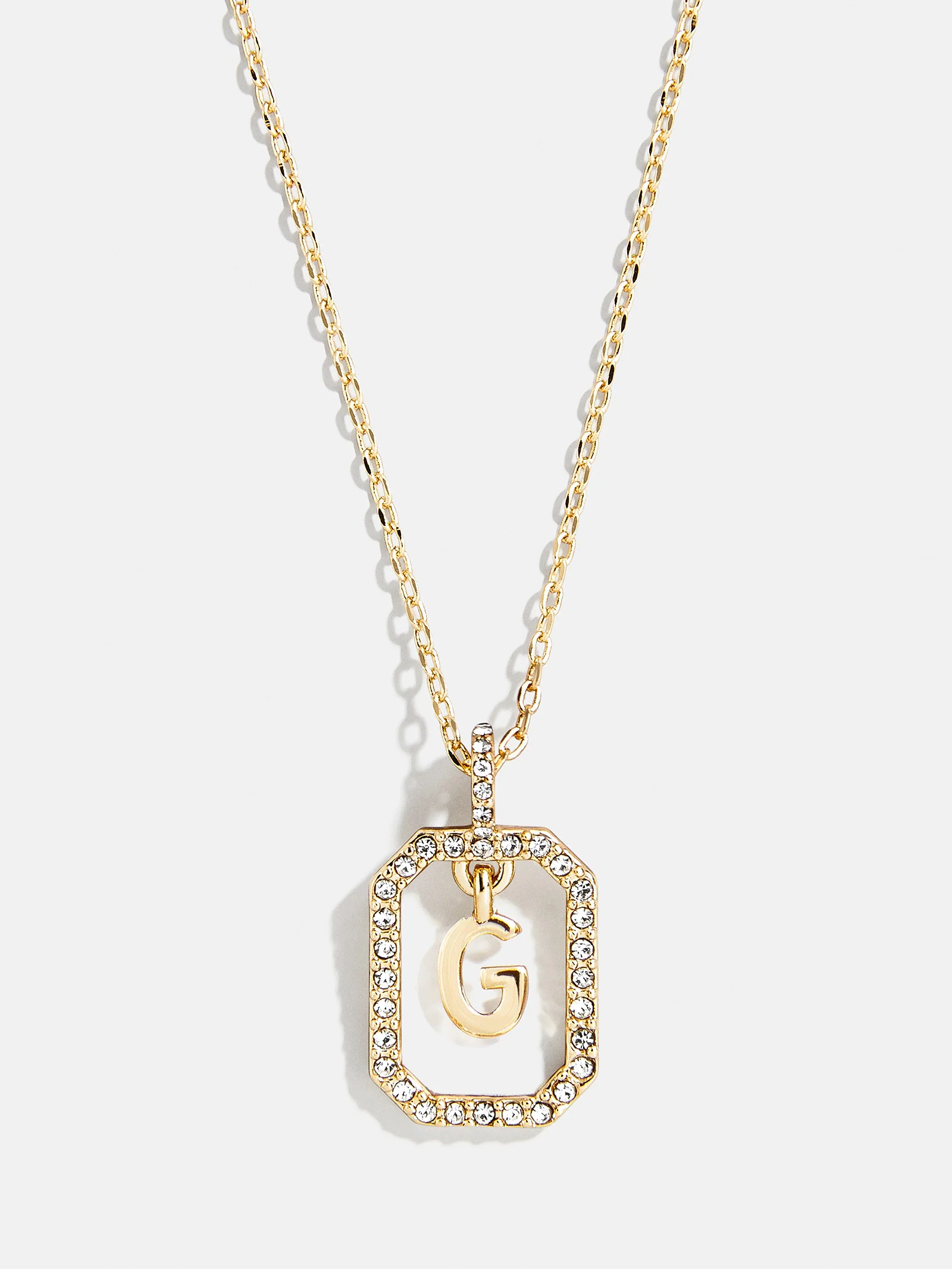 Alicia Initial Necklace - Gold/Pavé