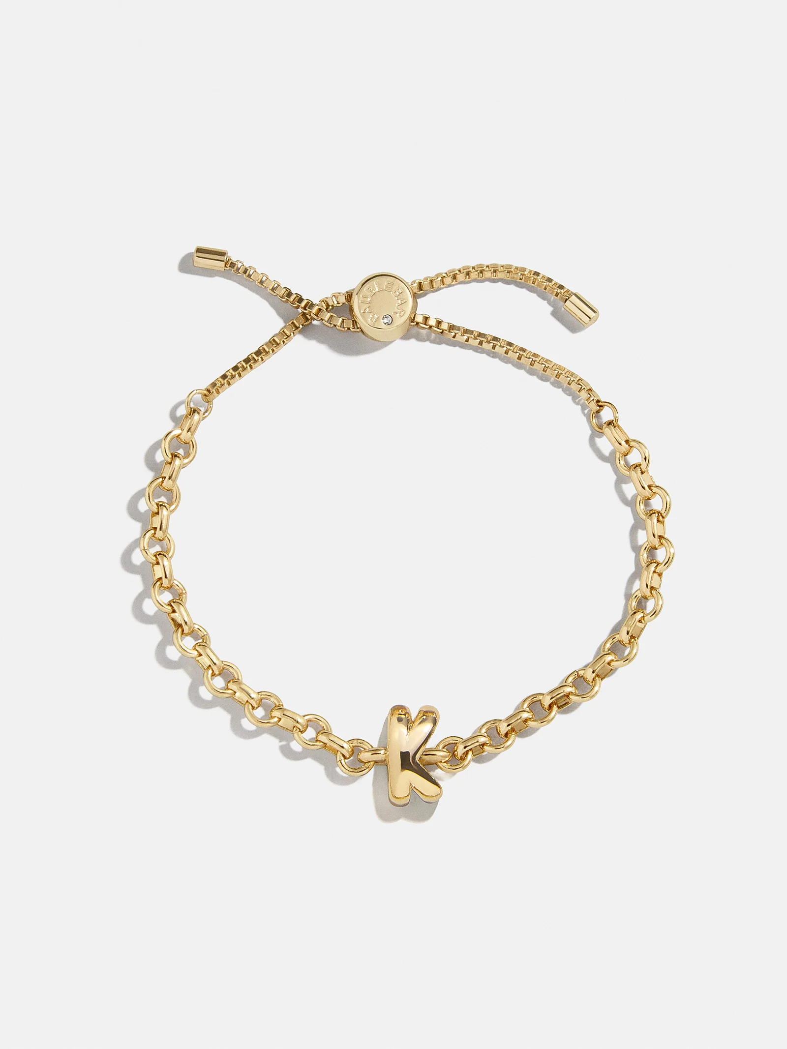 Chunky Bubble Initial Bracelet - Gold