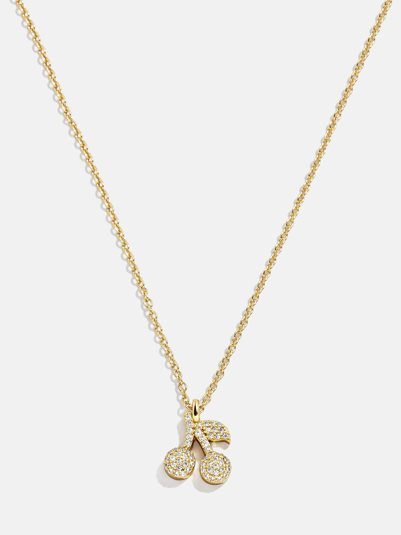 18K Gold Motif Necklace - Cherry