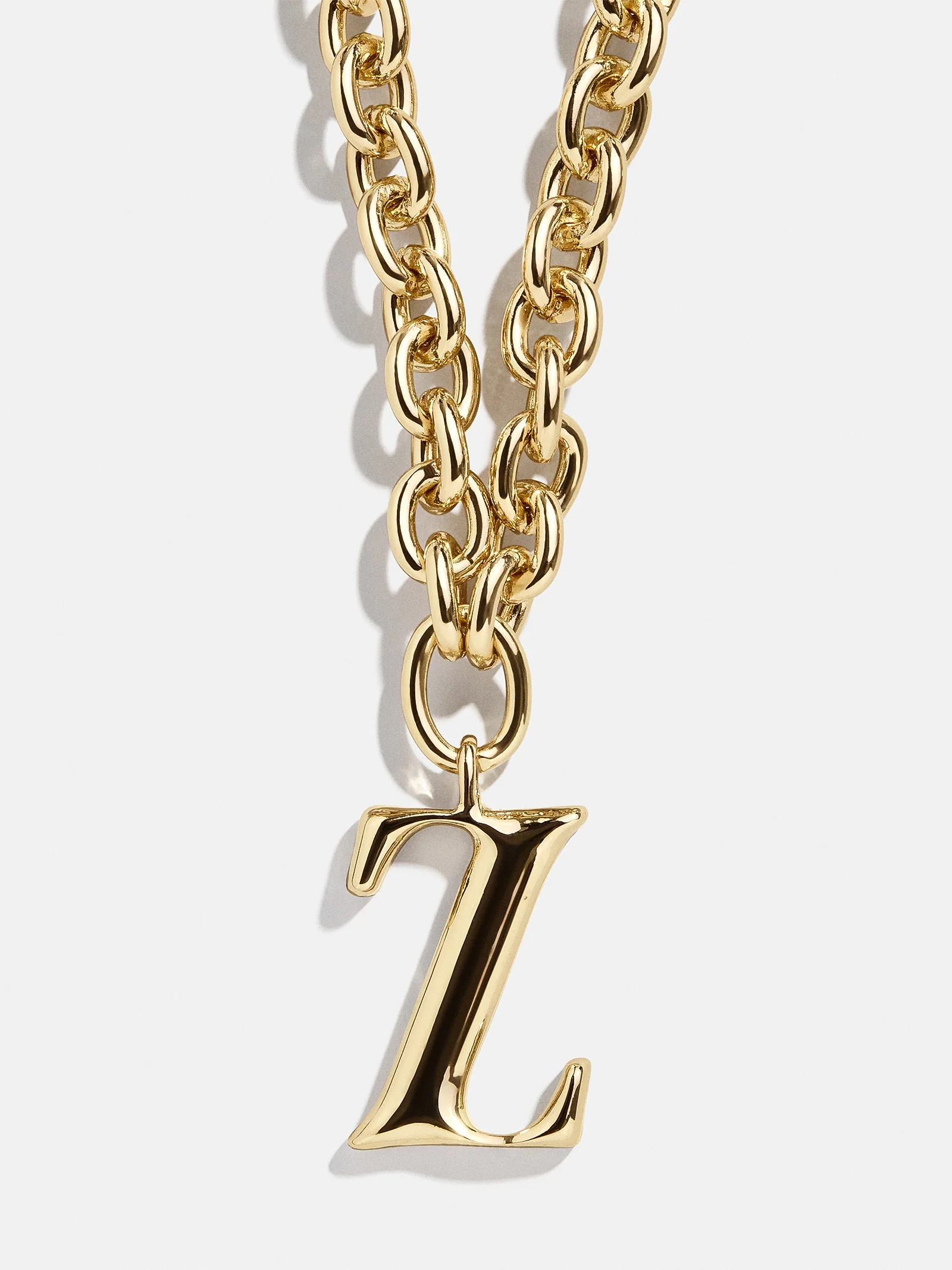 Chunky Charm Initial Necklace - Gold