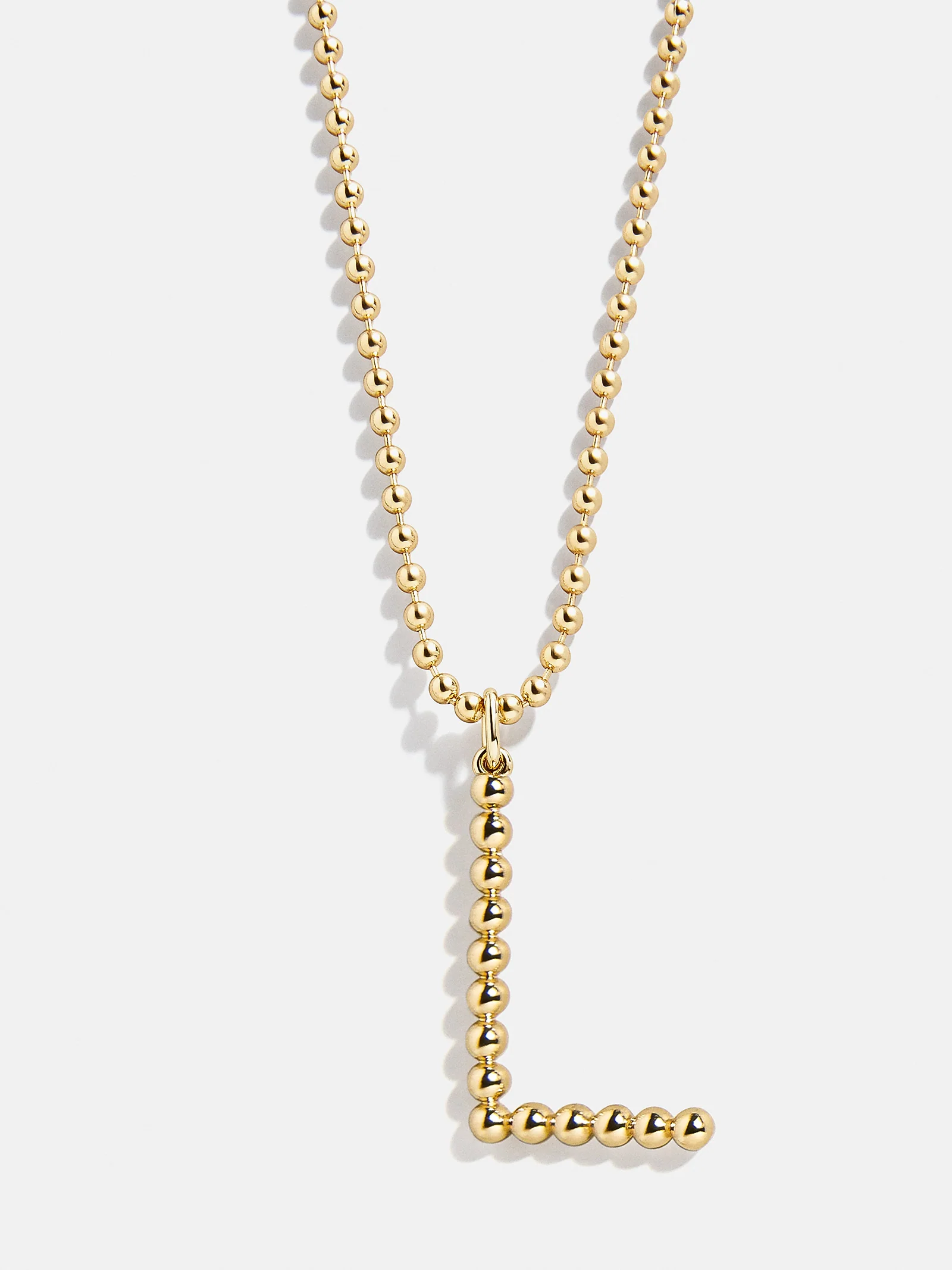 Oversized Initial Pisa Necklace - Gold
