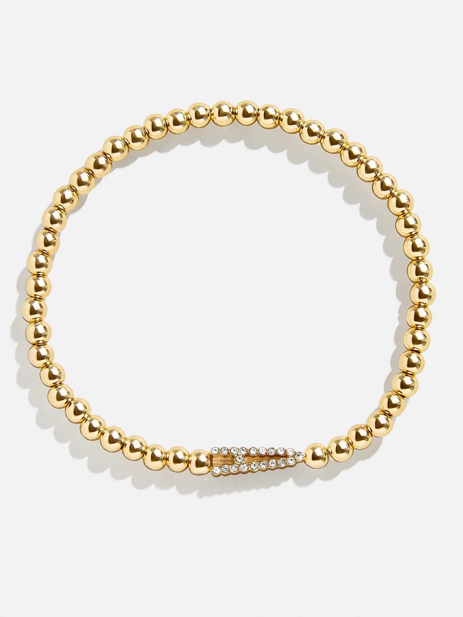 East West Initial Pisa Bracelet - Gold/Pavé