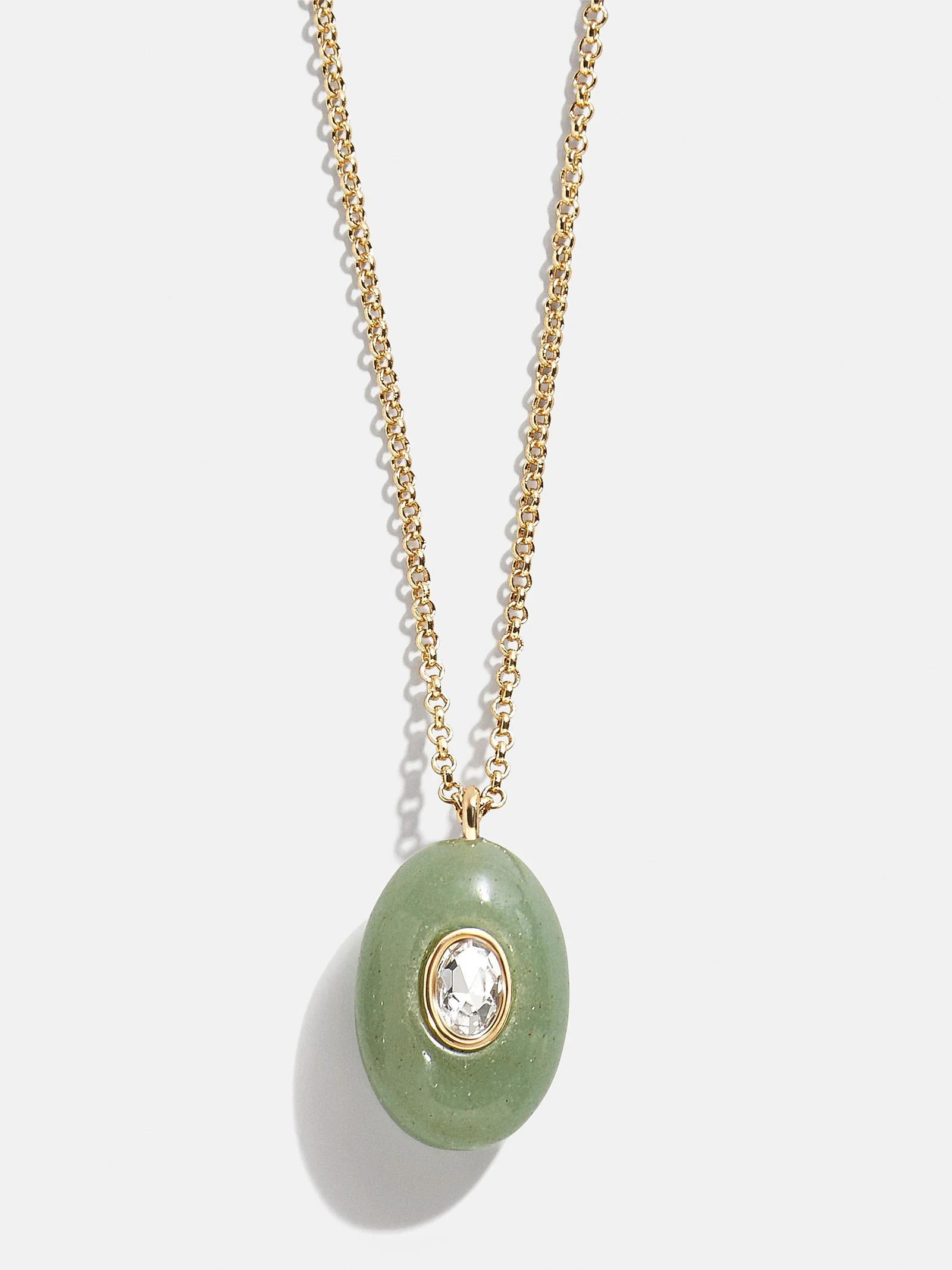 Aura Semi-Precious Pendant Necklace - Green