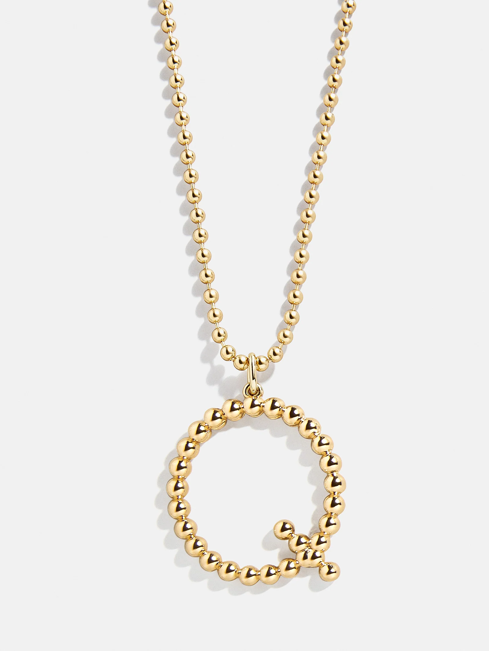 Oversized Initial Pisa Necklace - Gold