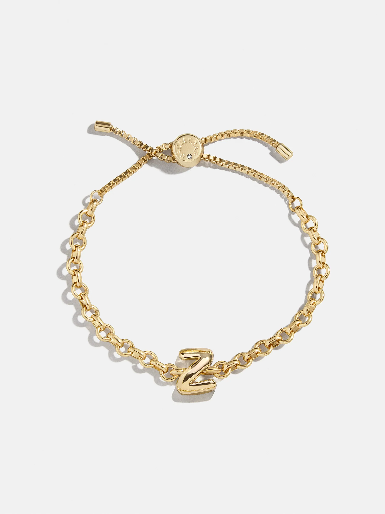 Chunky Bubble Initial Bracelet - Gold