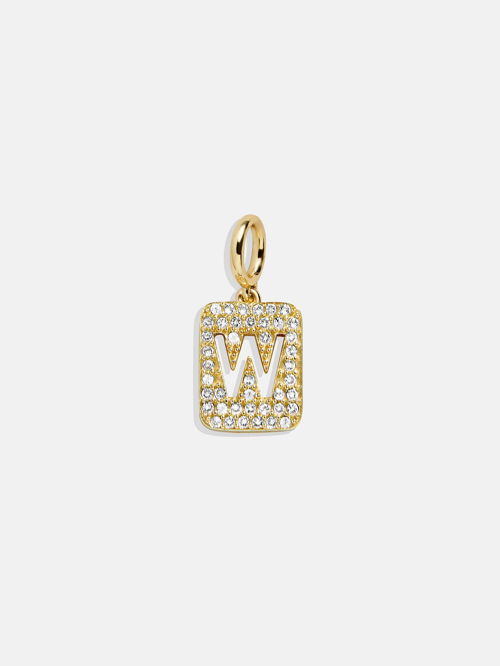 Block Pavé Initial Cluster Charm - W