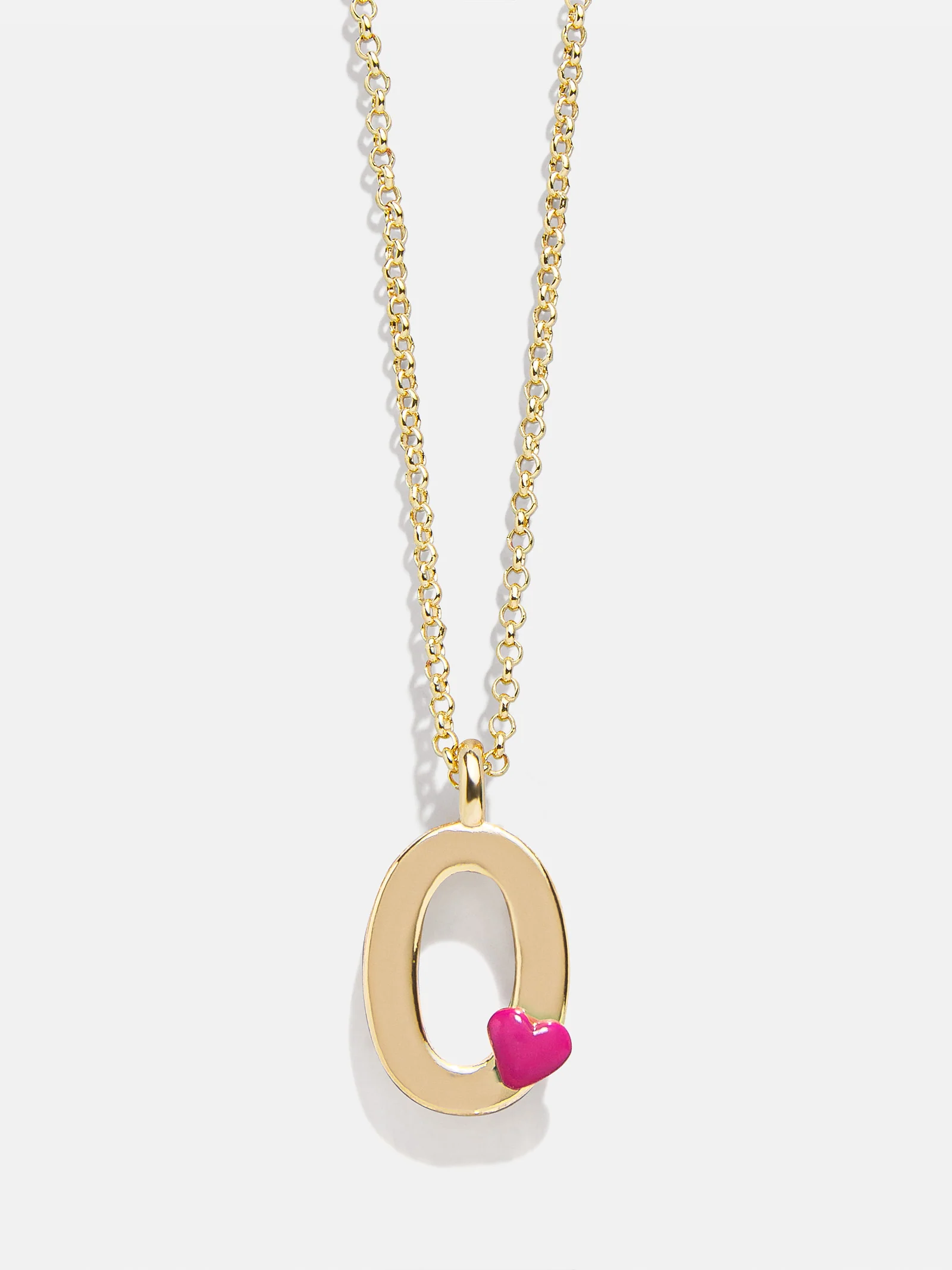 Kids' Heart Initial Necklace - Gold