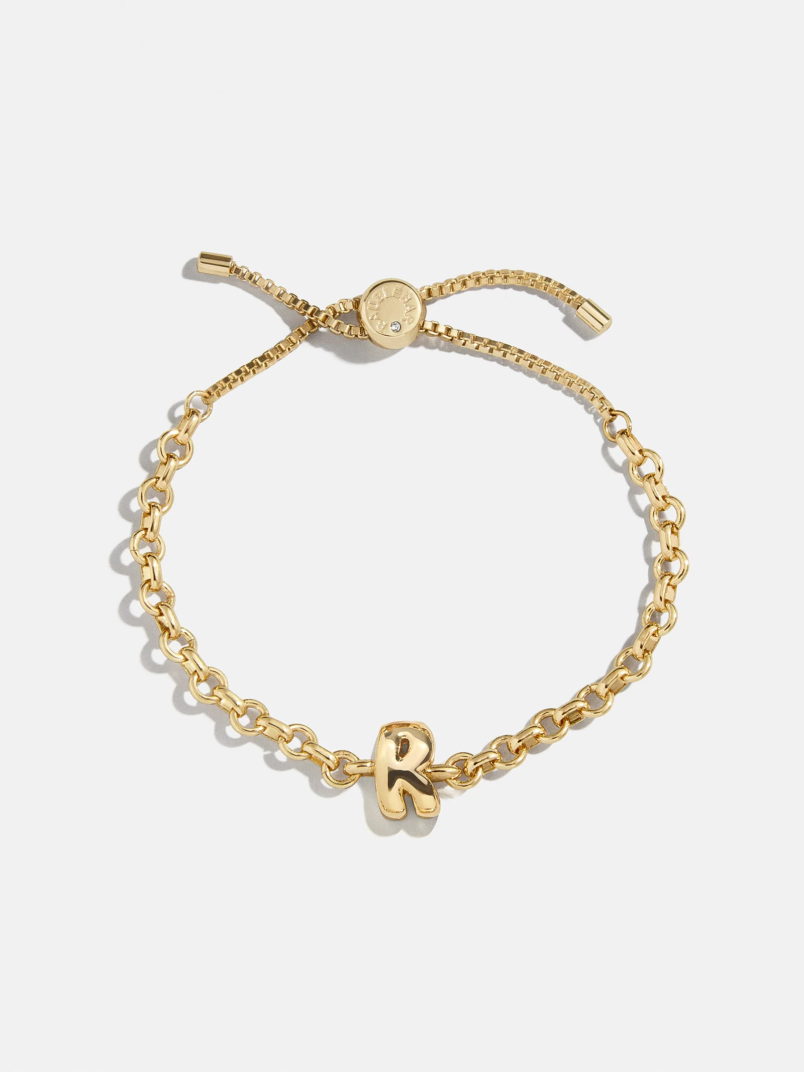 Chunky Bubble Initial Bracelet - Gold