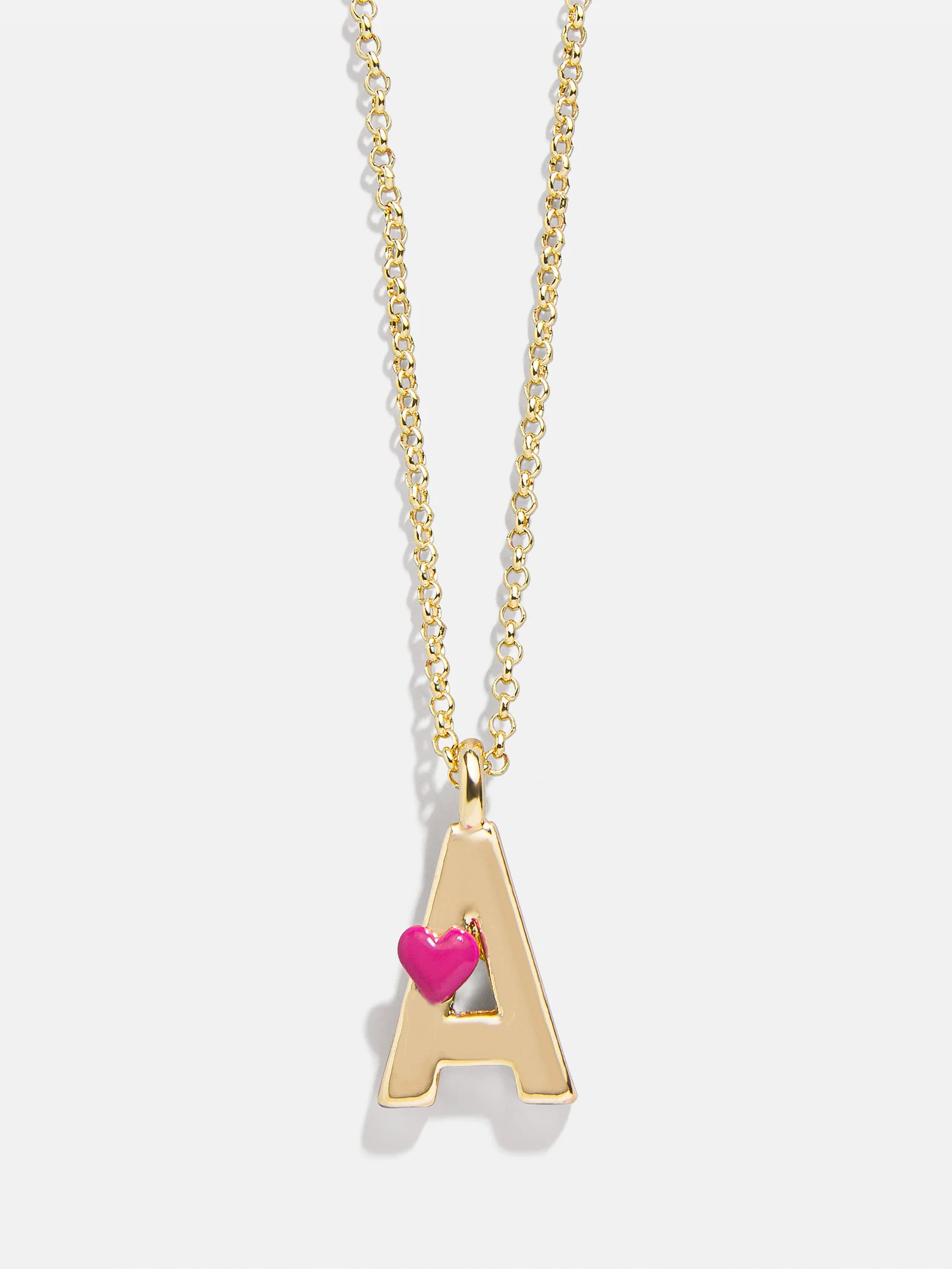 Kids' Heart Initial Necklace - Gold