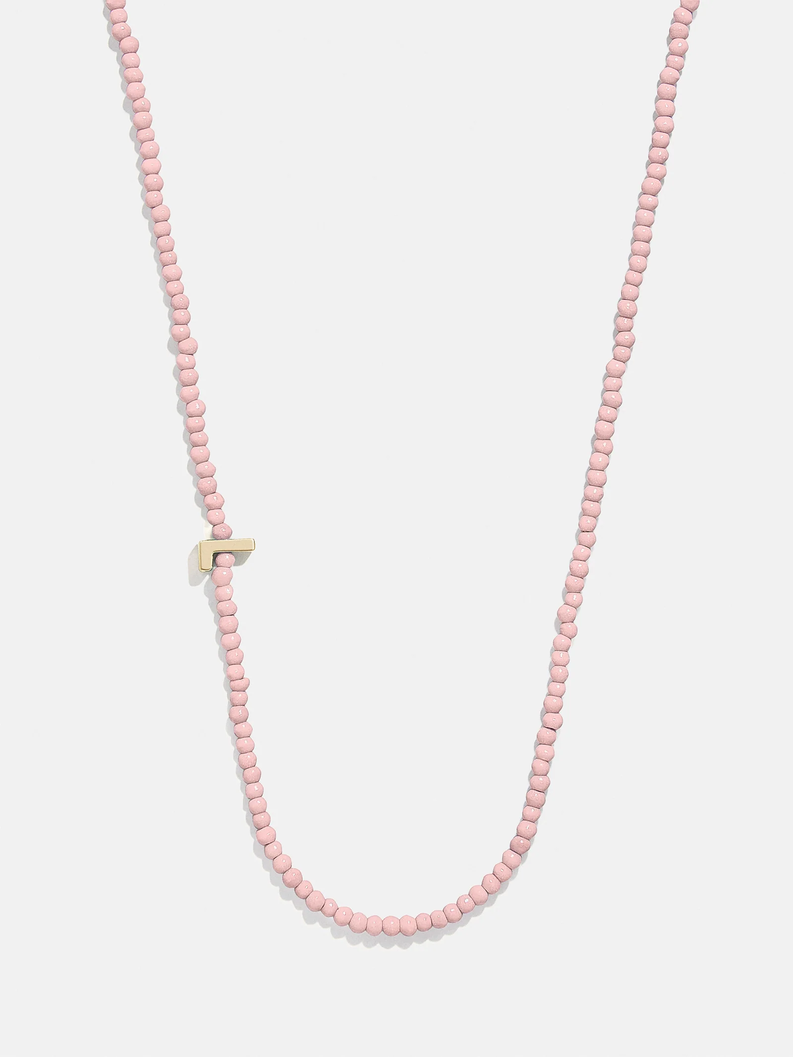 Rose Quartz Semi-Precious Initial Necklace - Rose Quartz