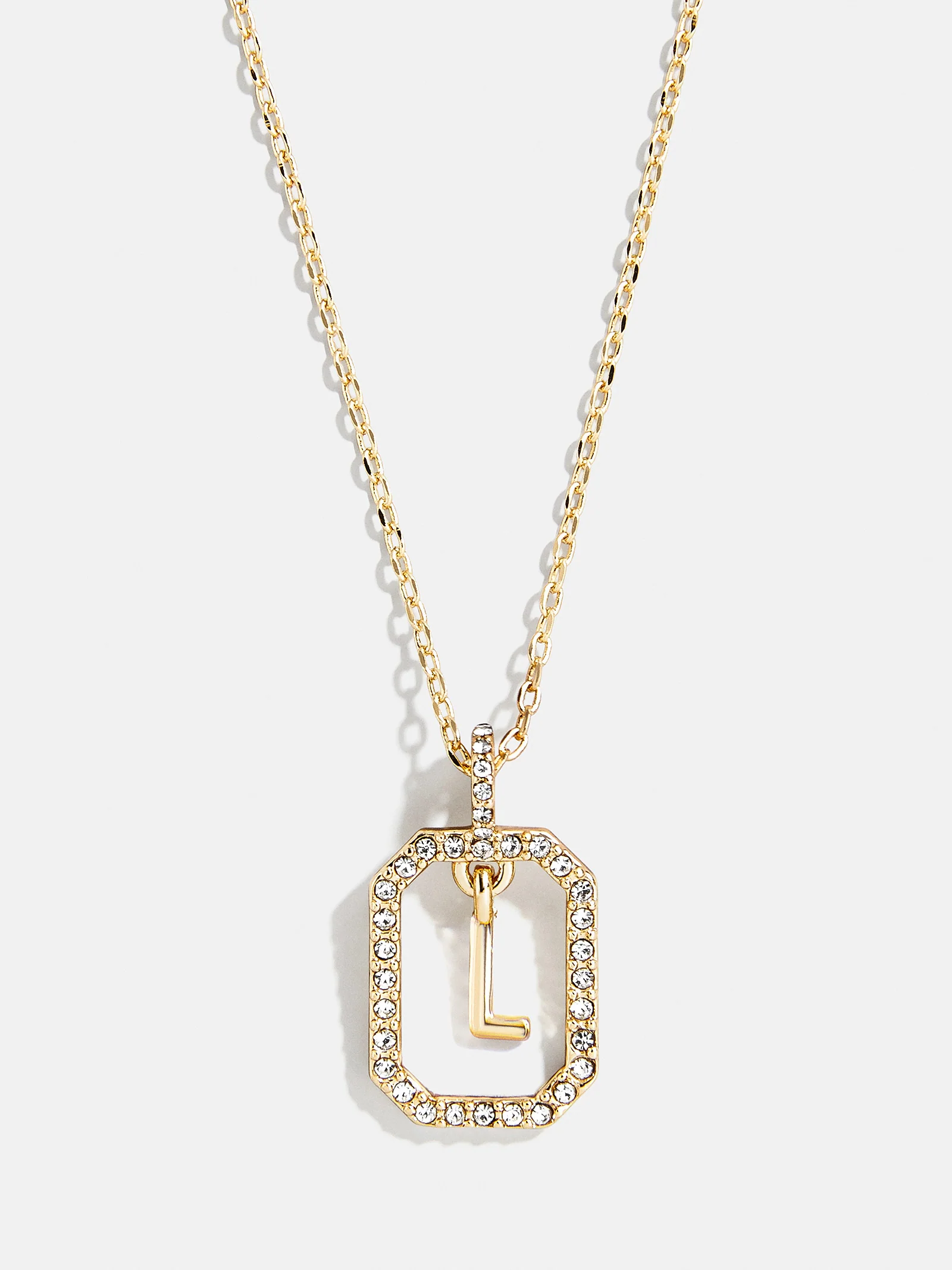 Alicia Initial Necklace - Gold/Pavé