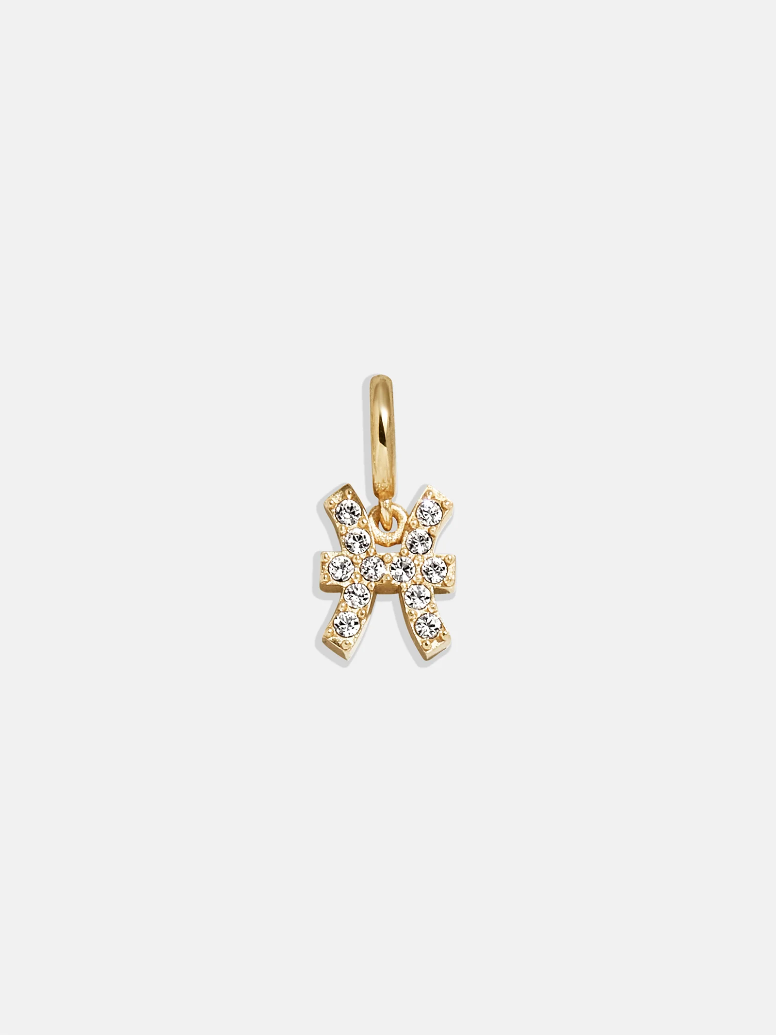 Pavé Zodiac Symbol Cluster Charm - Pisces