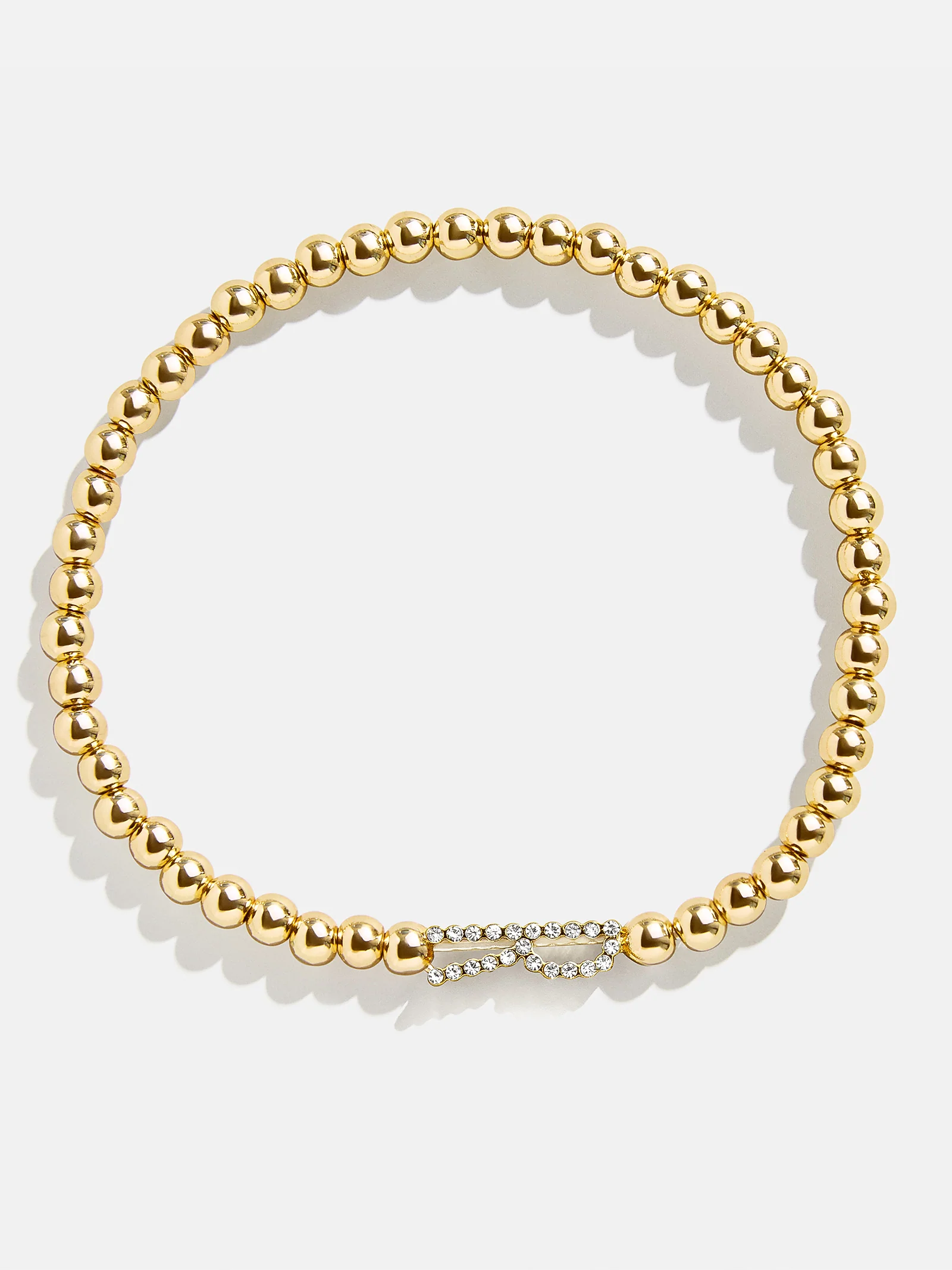 East West Initial Pisa Bracelet - Gold/Pavé