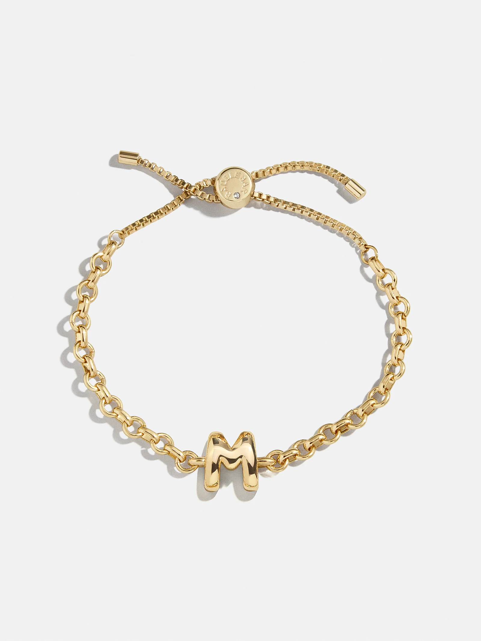Chunky Bubble Initial Bracelet - Gold