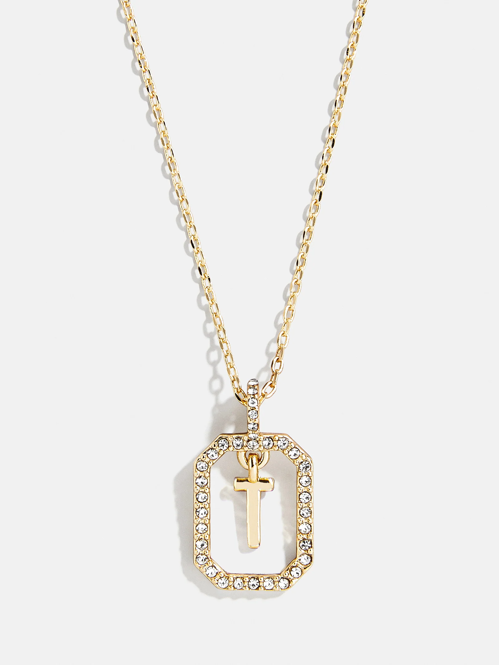 Alicia Initial Necklace - Gold/Pavé