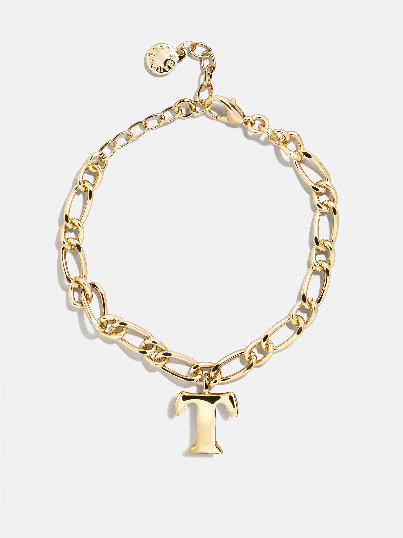 Chunky Charm Initial Bracelet - Gold
