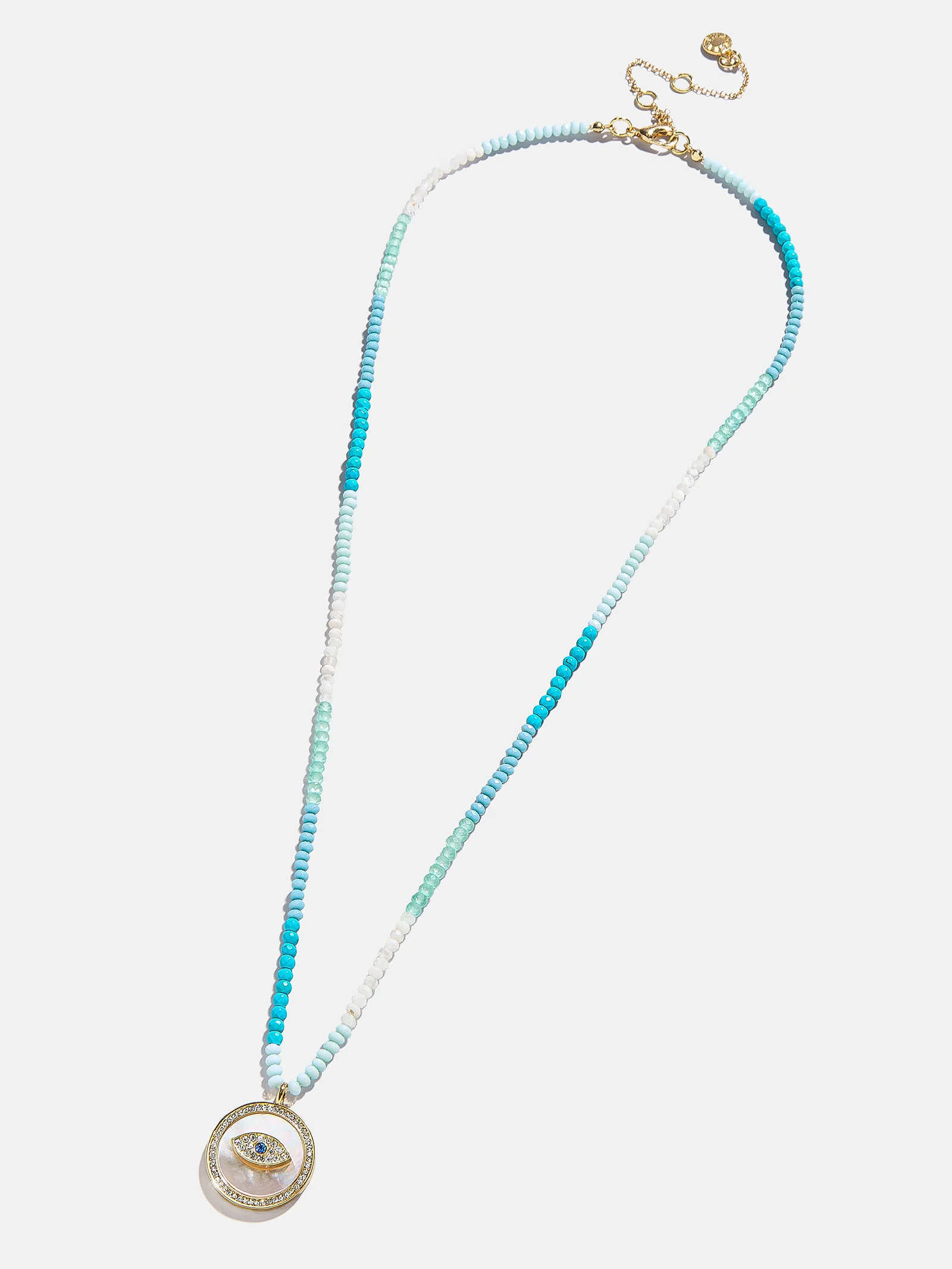 Evil Eye Semi-Precious Necklace - Blue/Gold