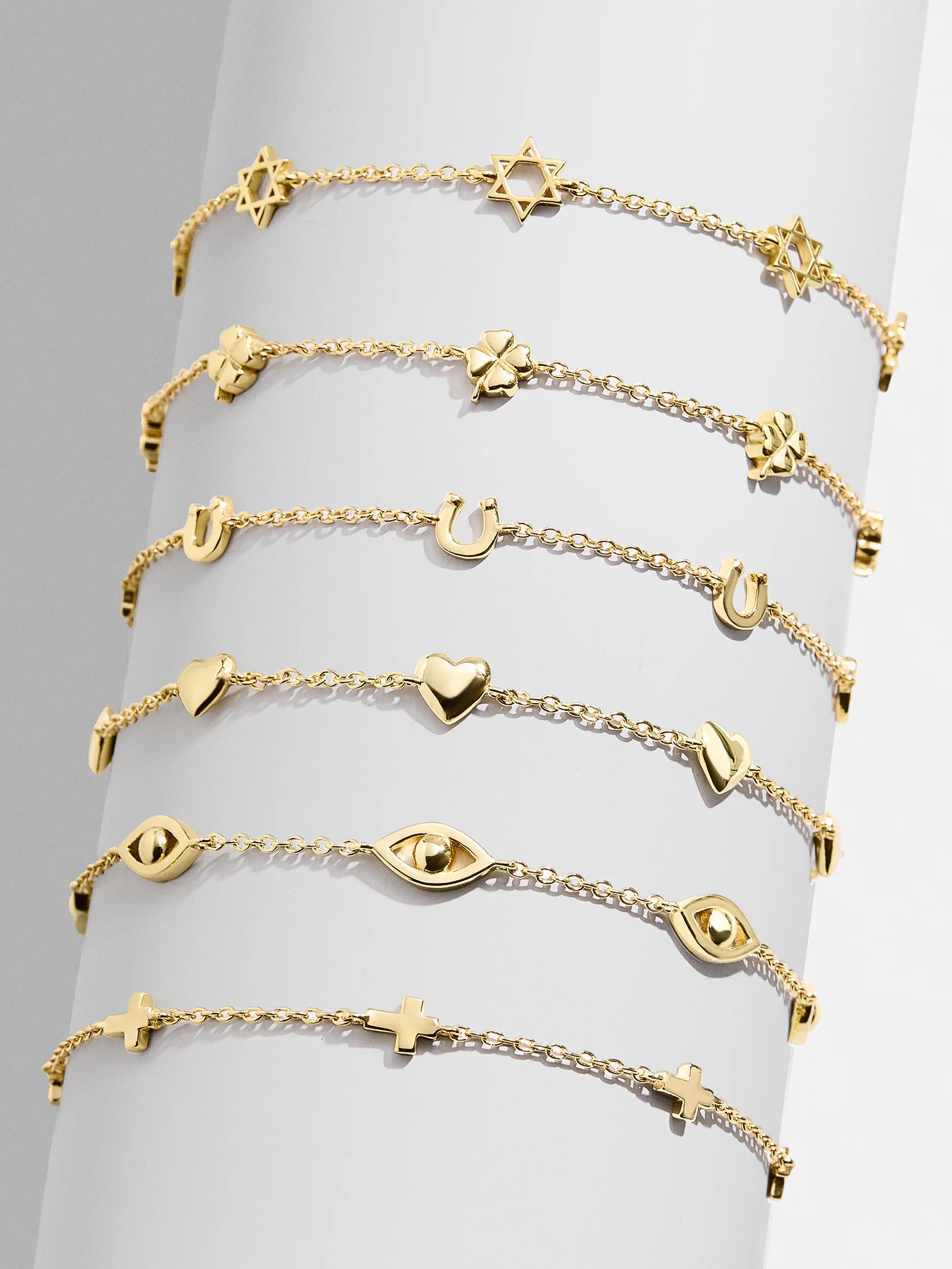 18K Gold Cross Bracelet - Cross