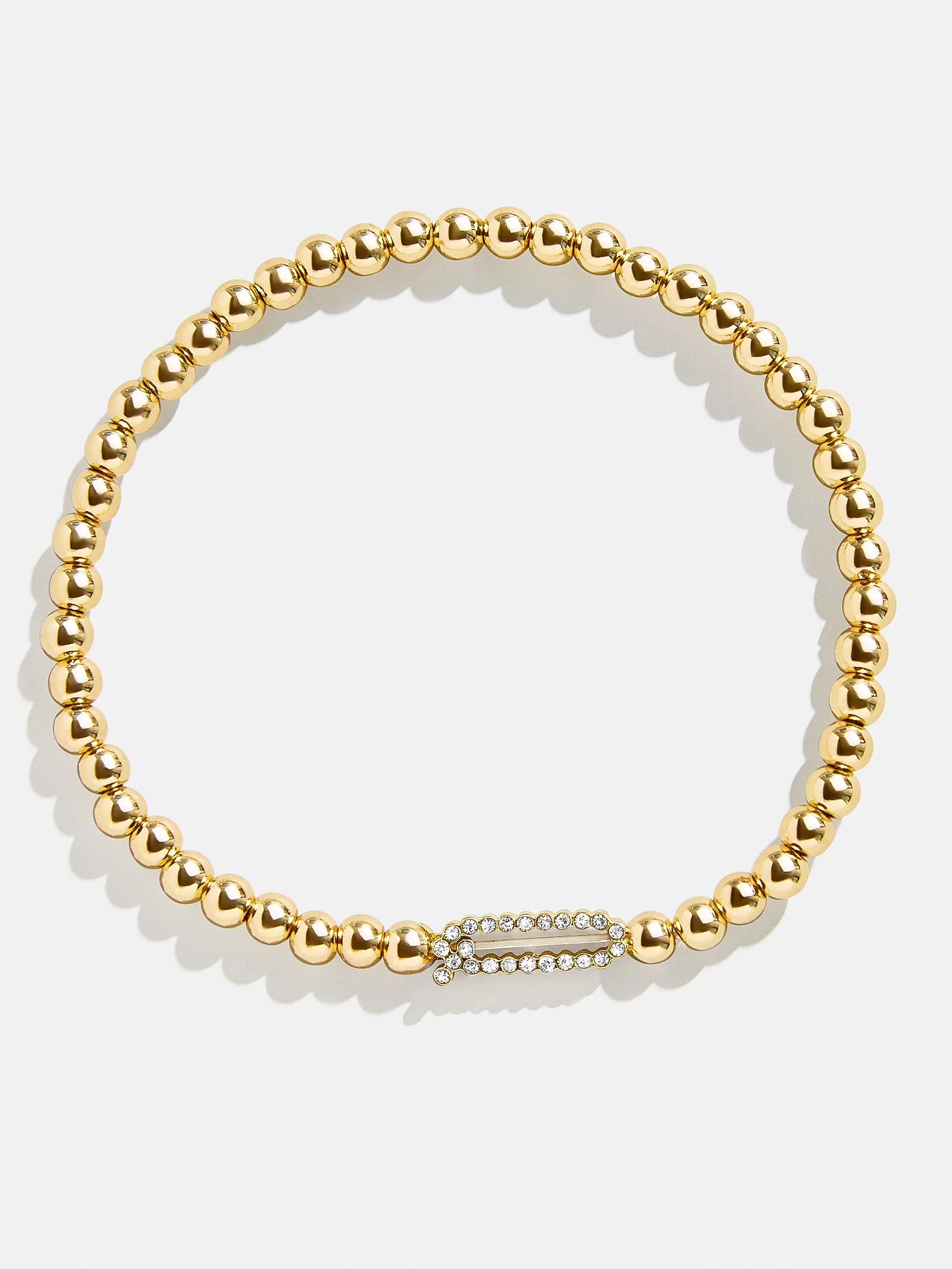 East West Initial Pisa Bracelet - Gold/Pavé