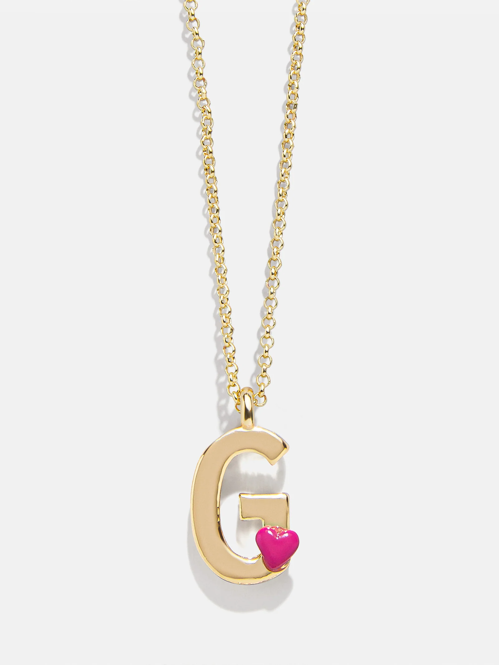 Kids' Heart Initial Necklace - Gold