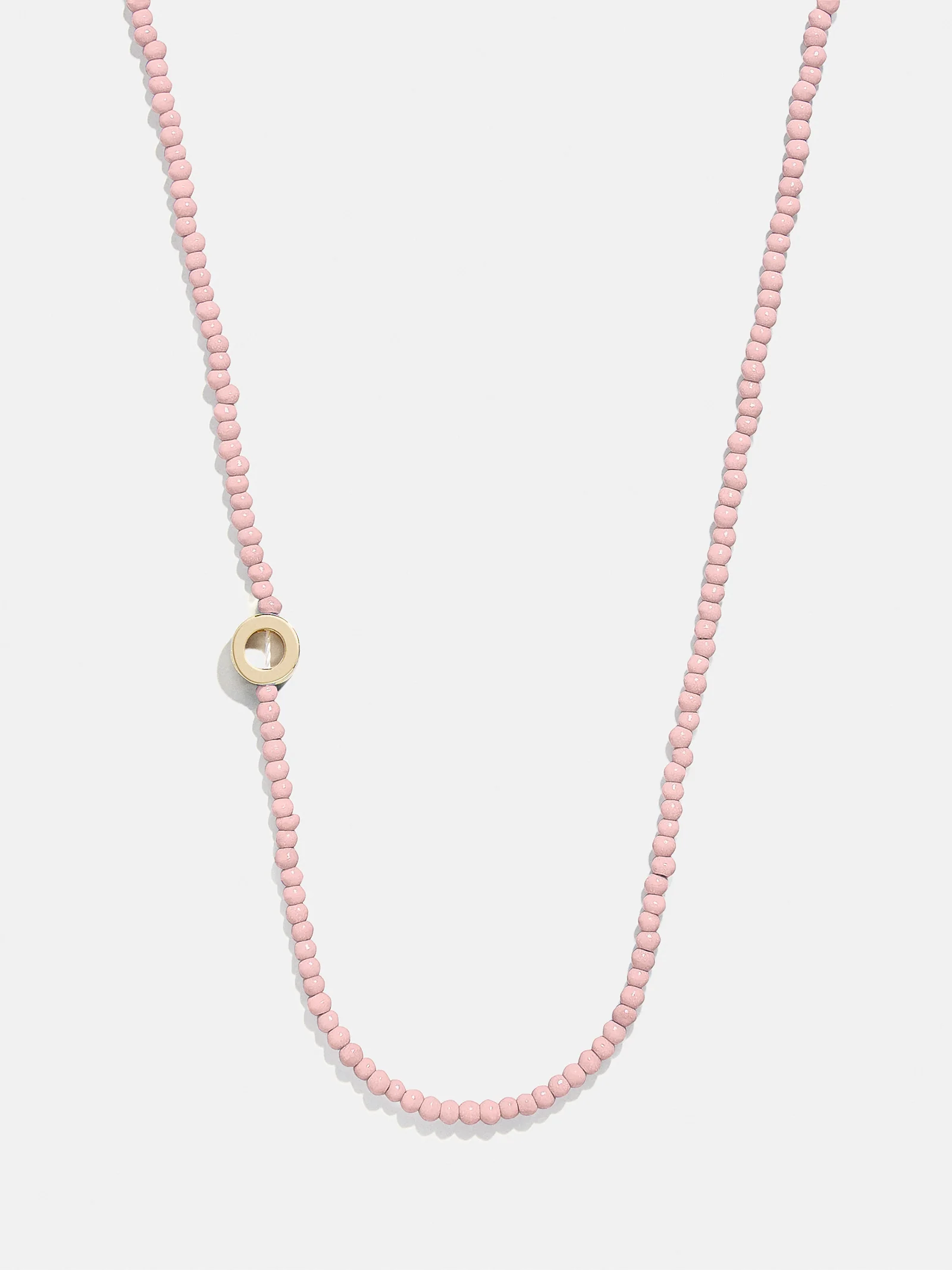 Rose Quartz Semi-Precious Initial Necklace - Rose Quartz