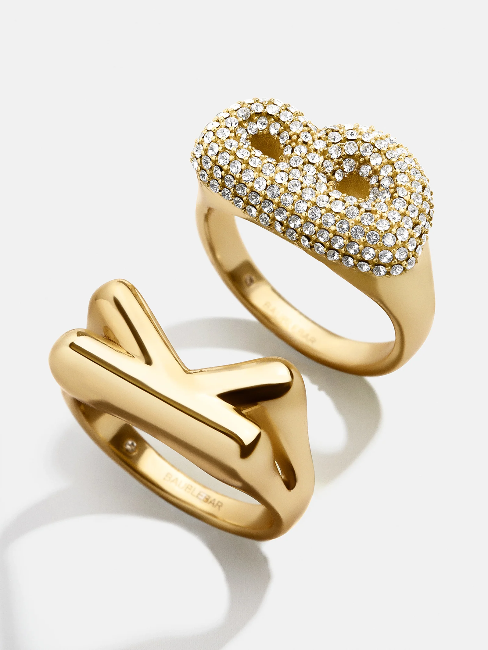 Bubble Initial Ring - Gold Plated Brass