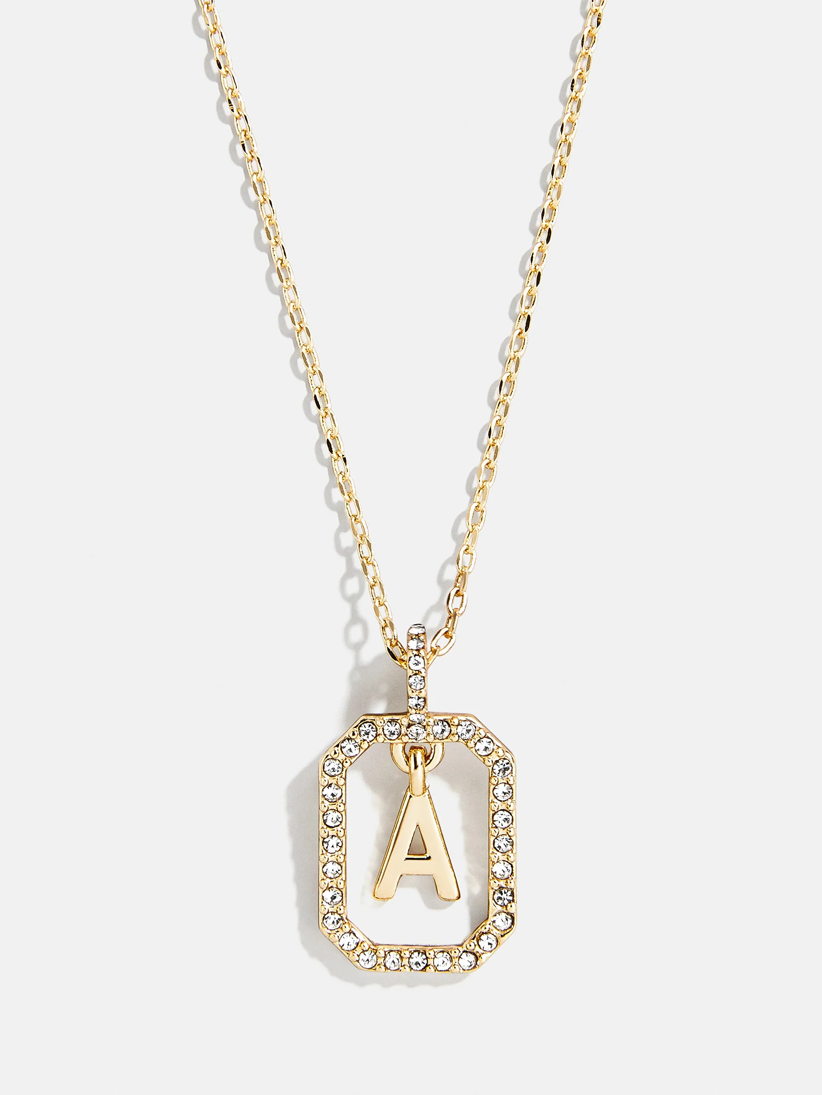 Alicia Initial Necklace - Gold/Pavé