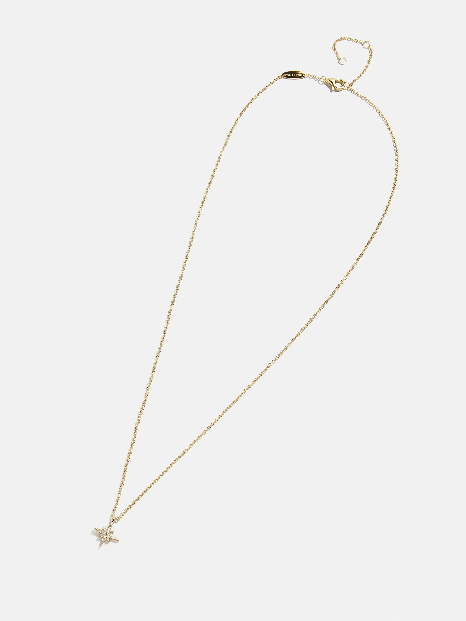 18K Gold Motif Necklace - North Star