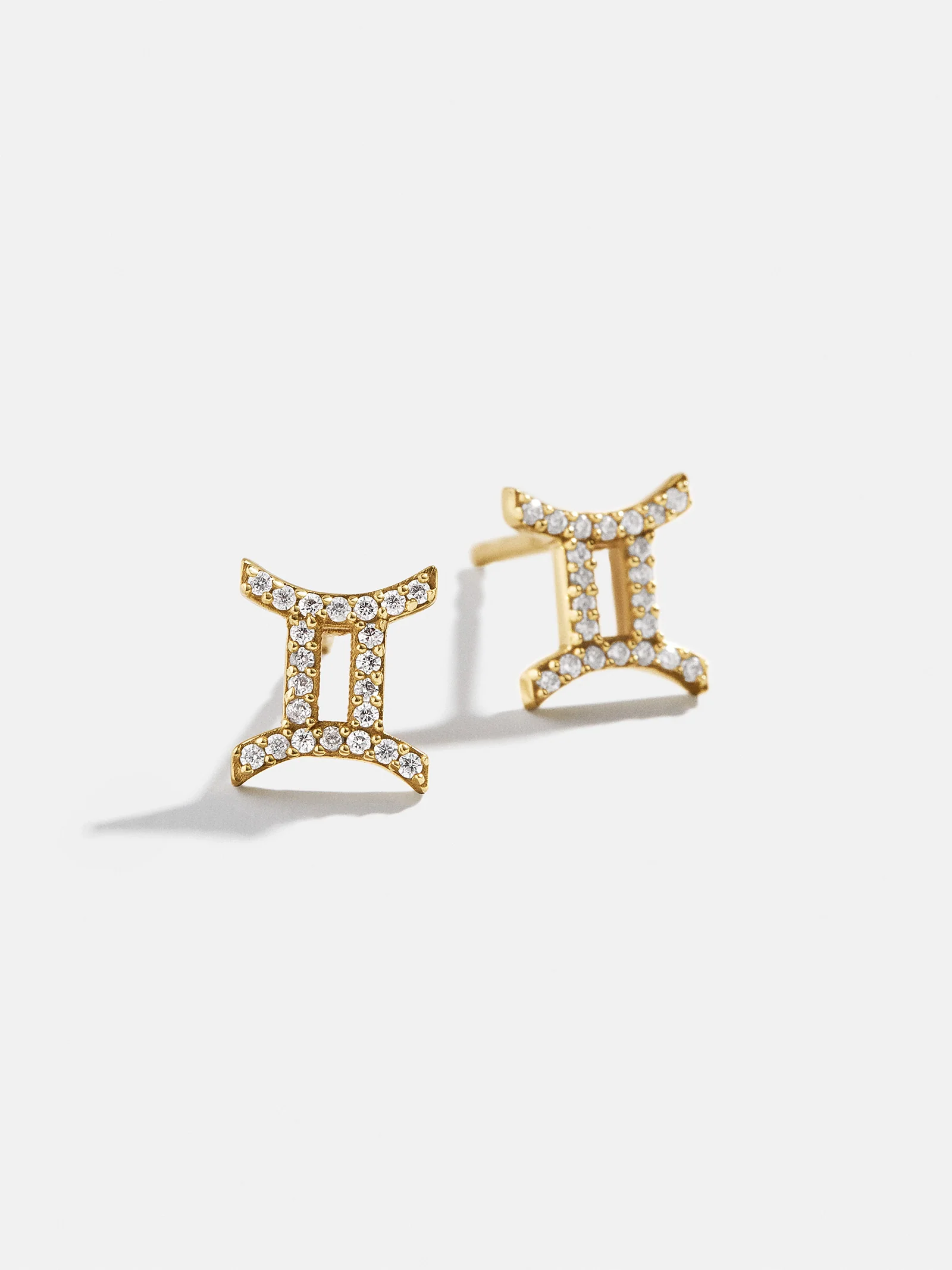 18K Gold Zodiac Earrings - 18K Gold Plated Sterling Silver. Pavé Cubic Zirconia Stones