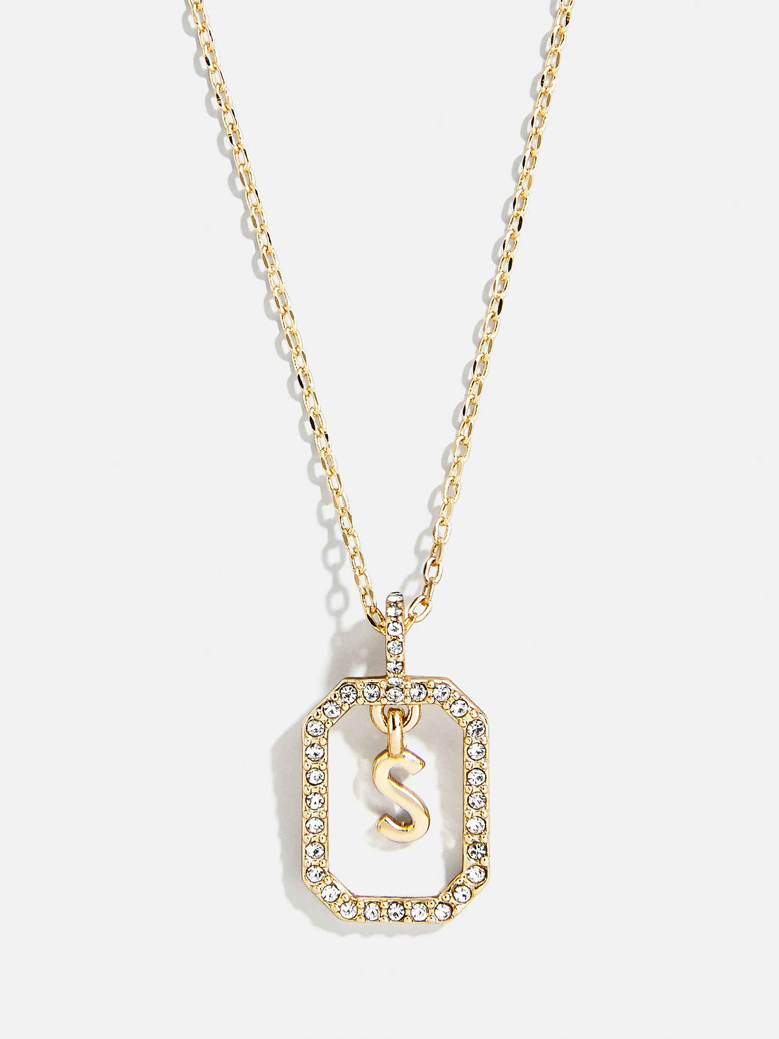 Alicia Initial Necklace - Gold/Pavé
