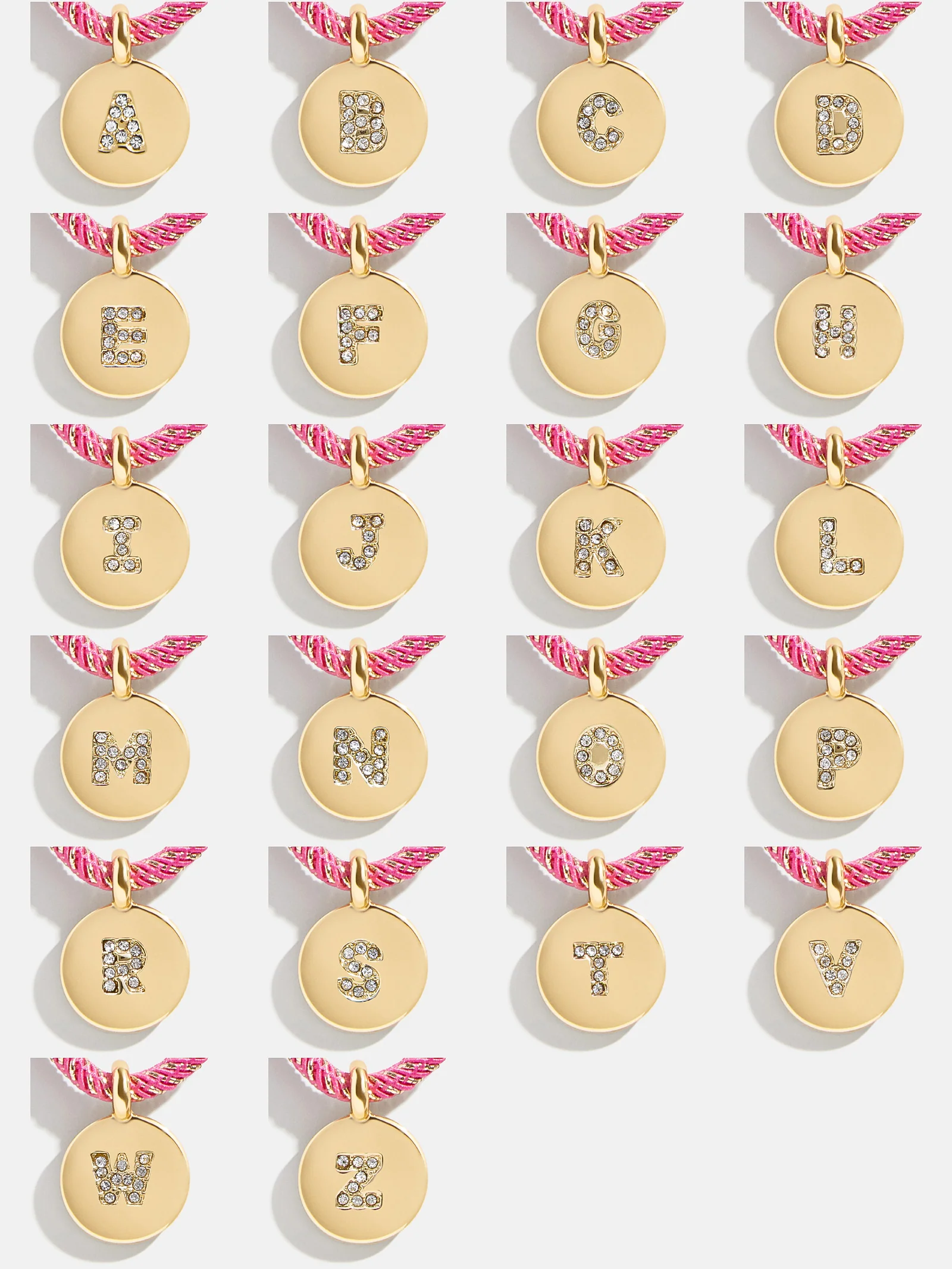 Kids' Initial Pendant Necklace - Pink