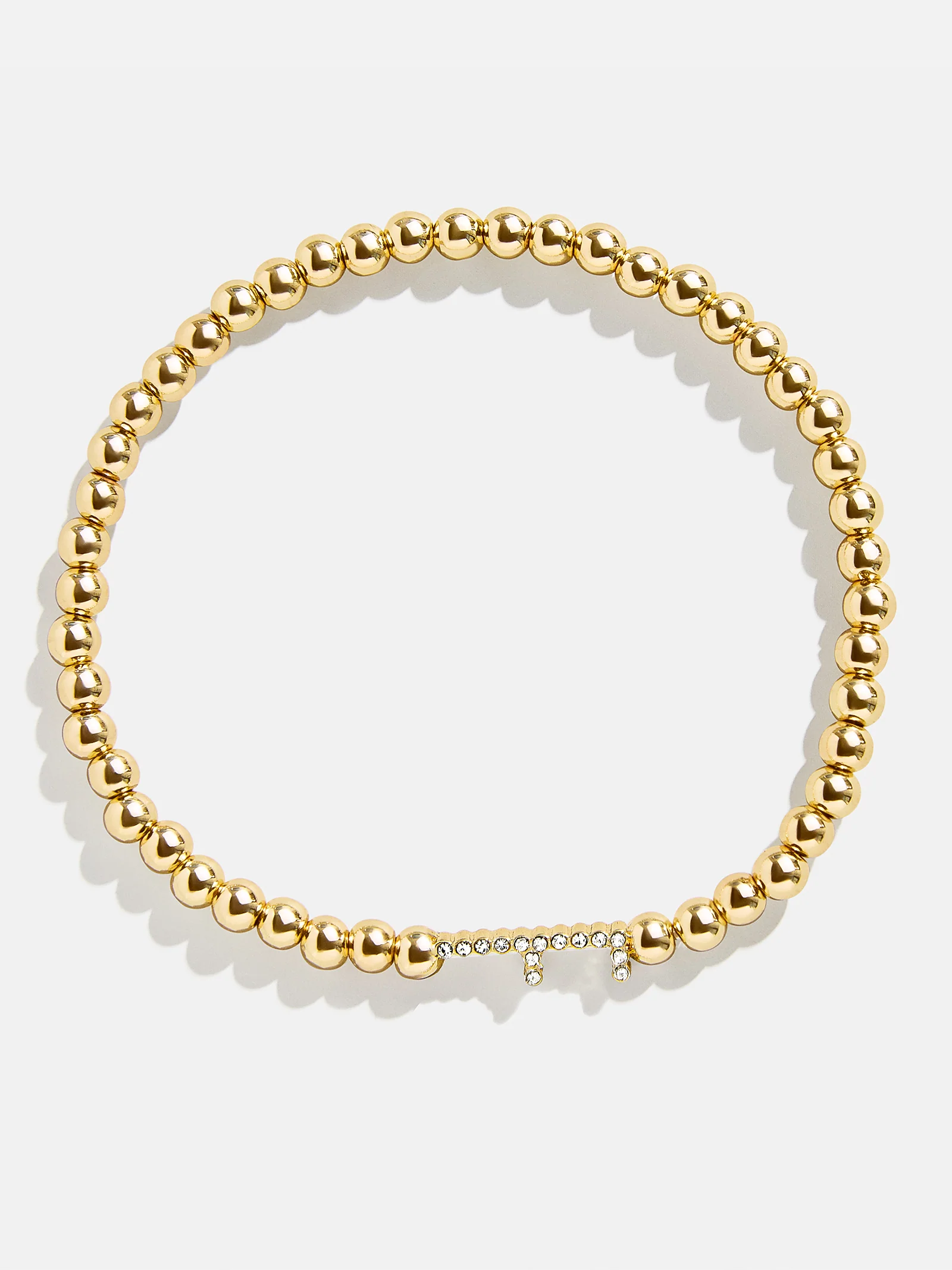 East West Initial Pisa Bracelet - Gold/Pavé