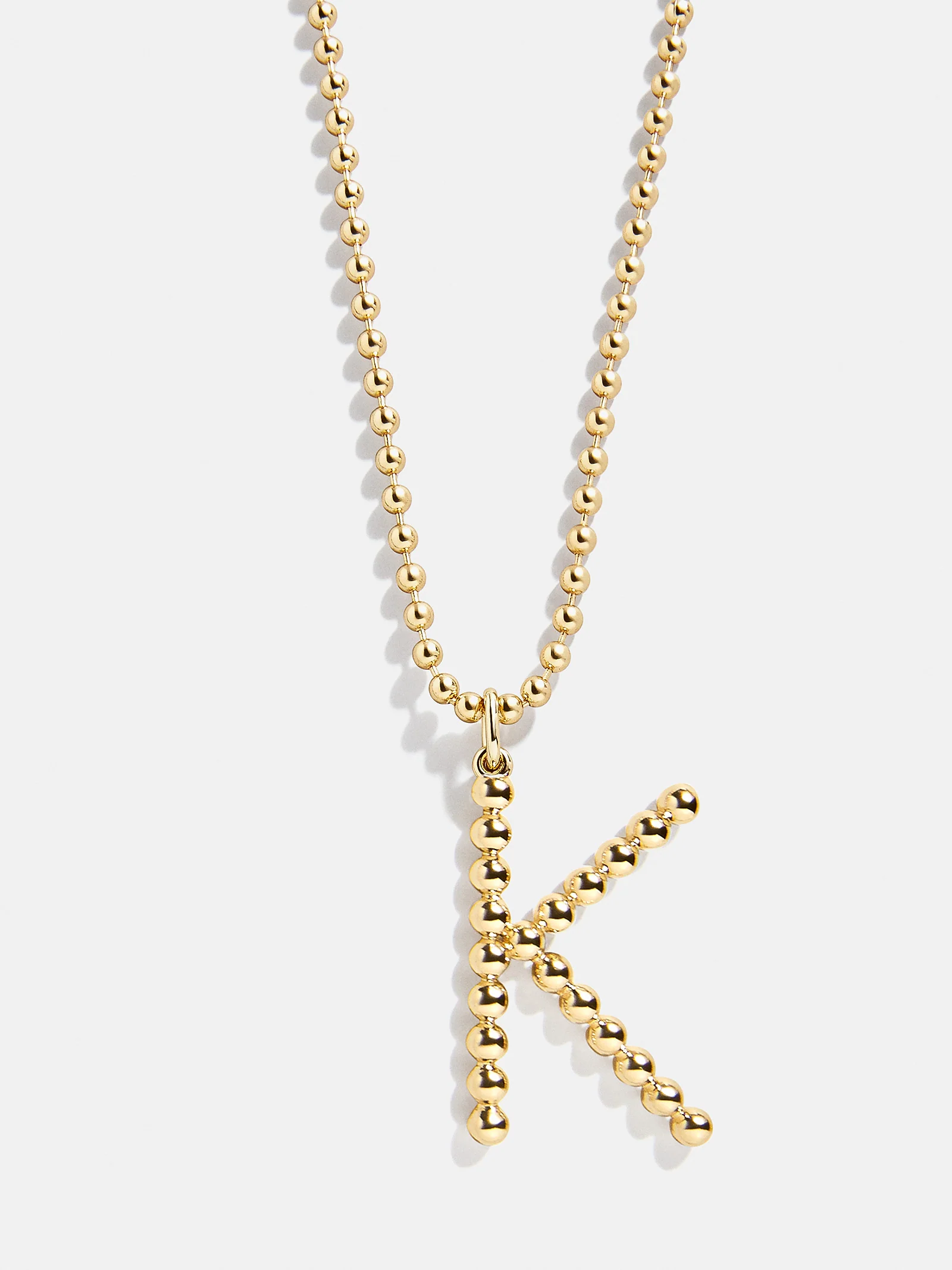 Oversized Initial Pisa Necklace - Gold