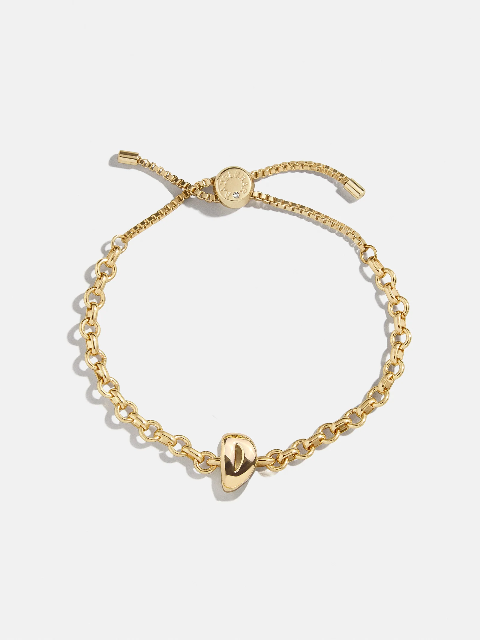 Chunky Bubble Initial Bracelet - Gold